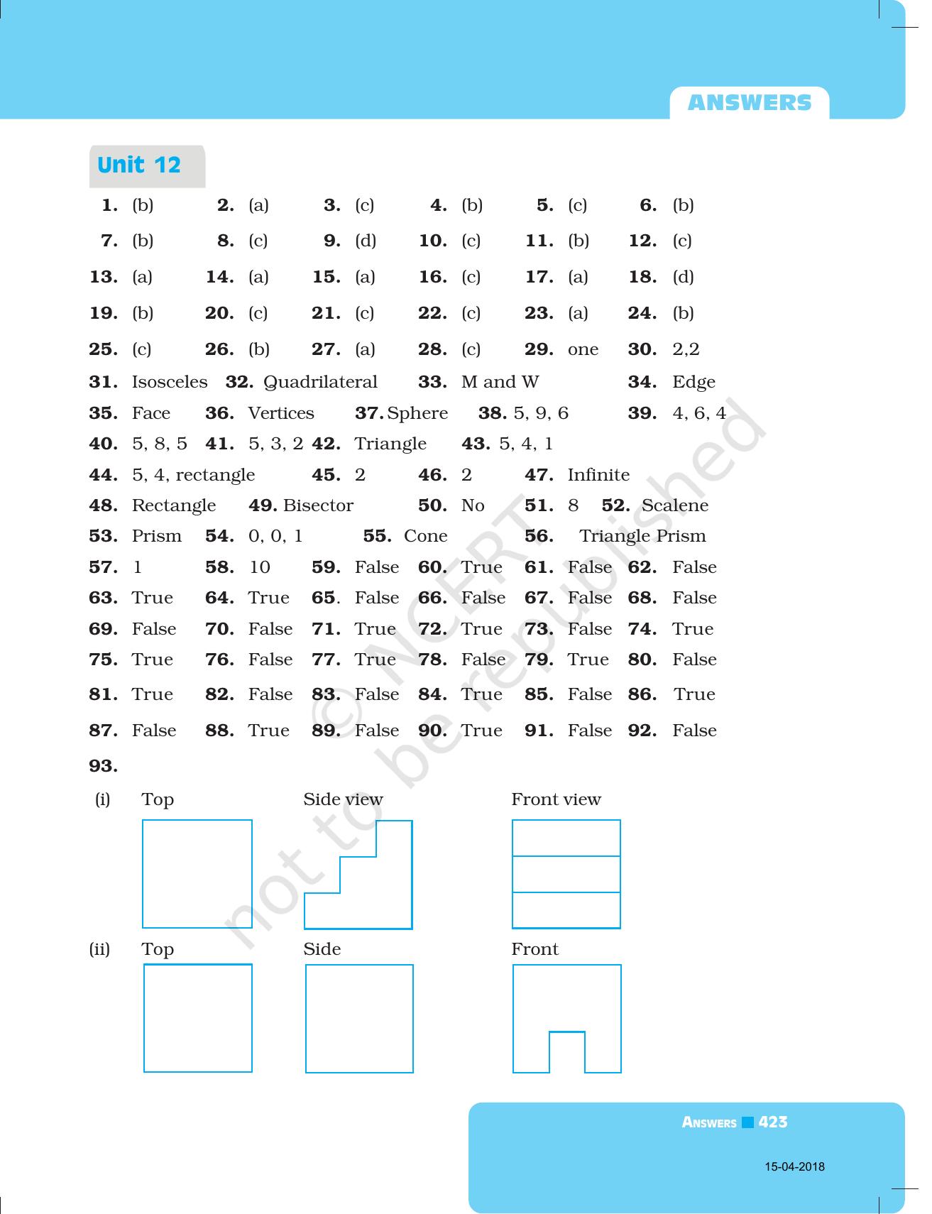 NCERT Exemplar Class 7: Mathematics Answers - Page 39