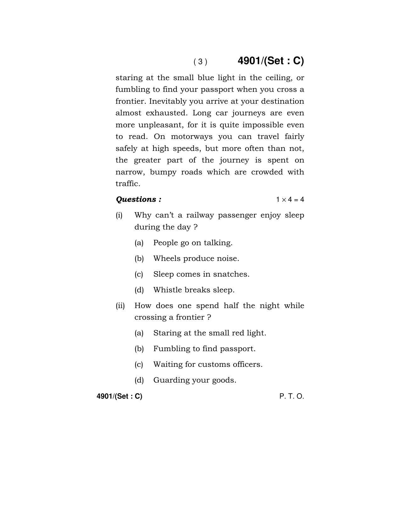 Haryana Board HBSE Class 12 English Core 2020 Question Paper - Page 35