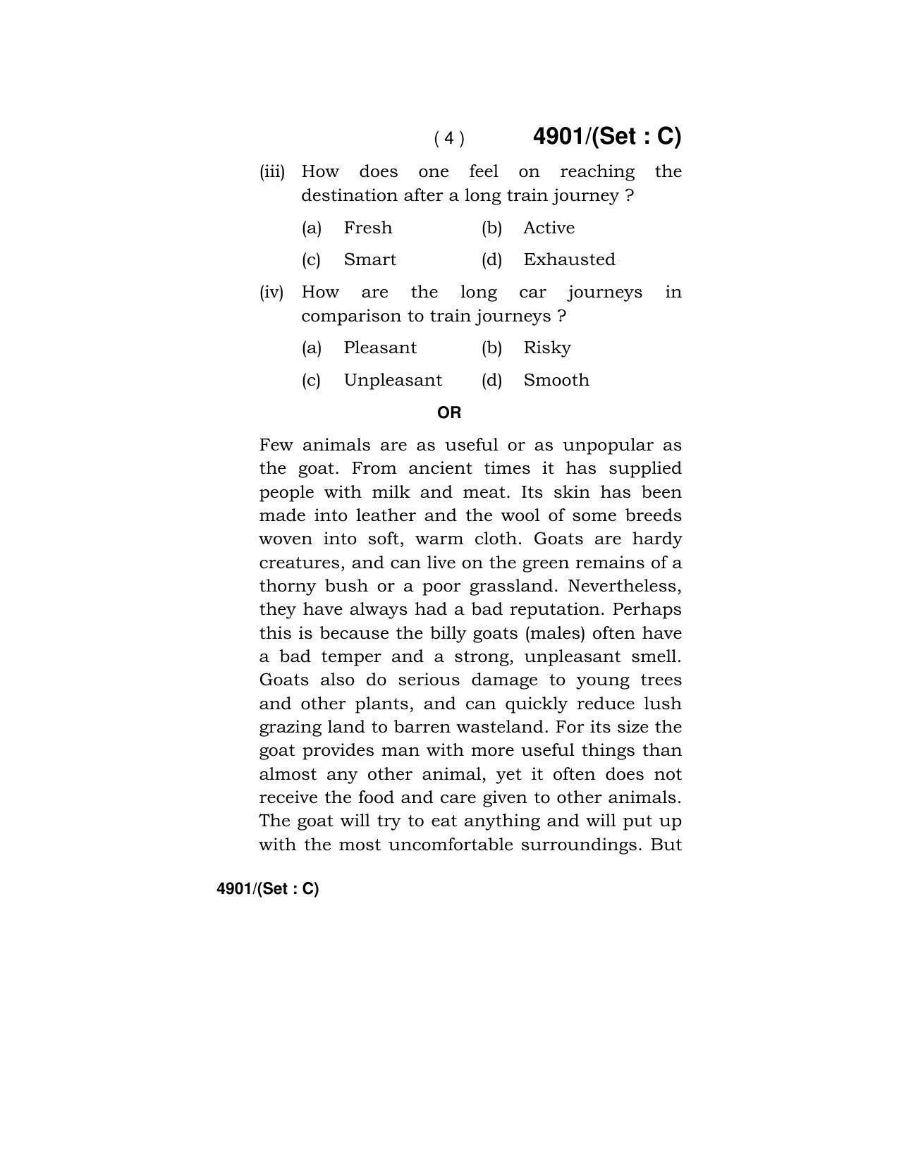 Haryana Board HBSE Class 12 English Core 2020 Question Paper - Page 36