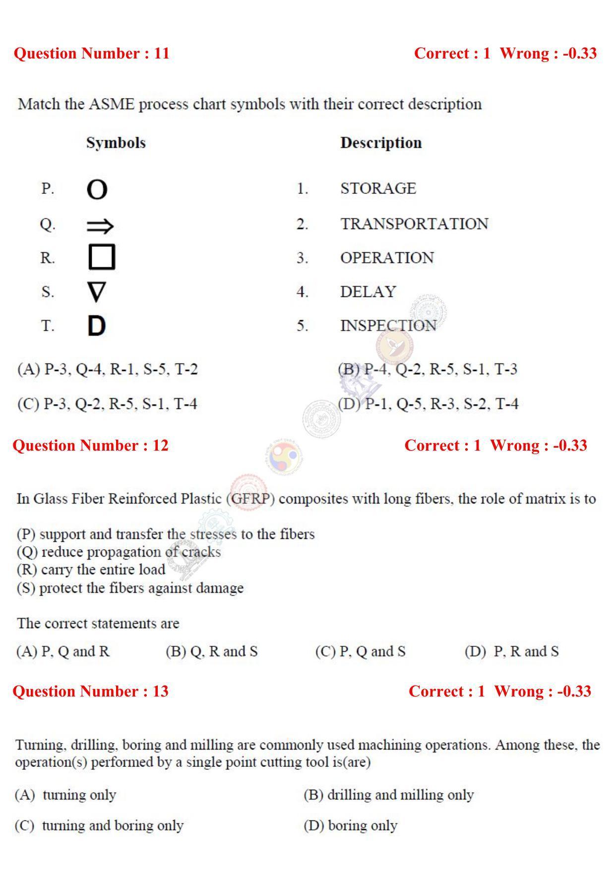 GATE 2017 Production and Industrial Engineering (PI) Question Paper with Answer Key - Page 4