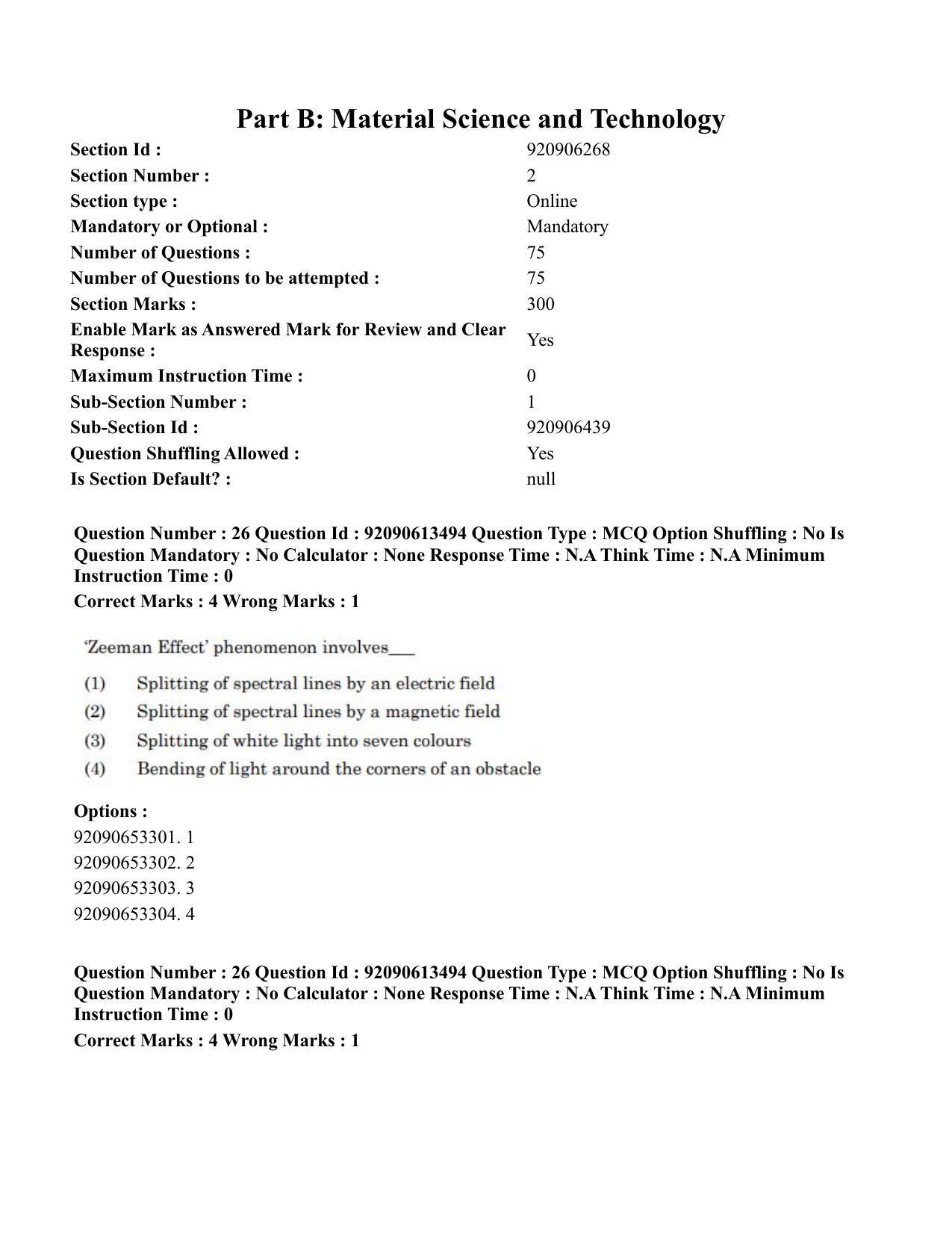 CUET PG 2023: SCQP18 – Material Science and Technology Eng-Shift 1 (12-06-2023) Question Paper - Page 26