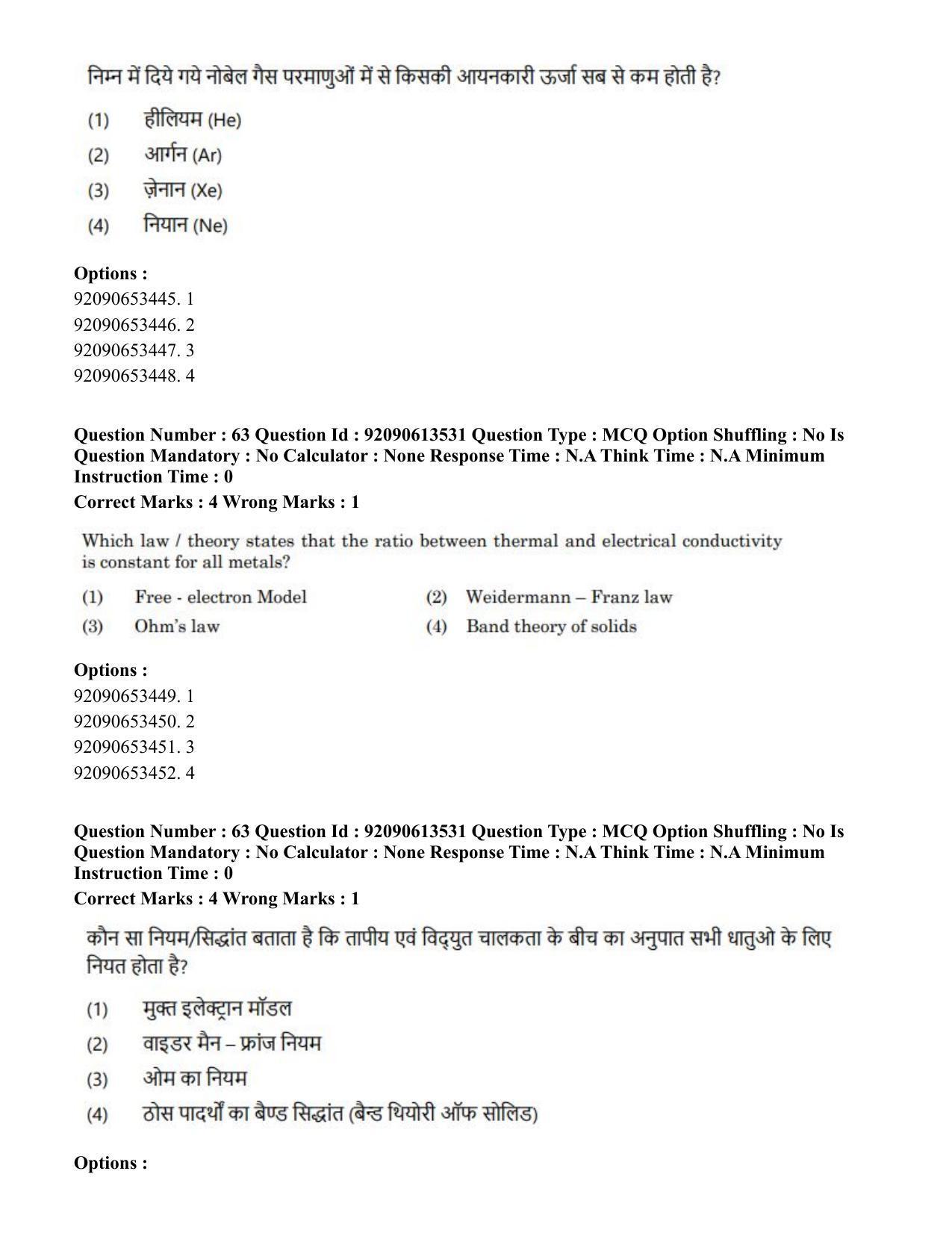 CUET PG 2023: SCQP18 – Material Science and Technology Eng-Shift 1 (12-06-2023) Question Paper - Page 56