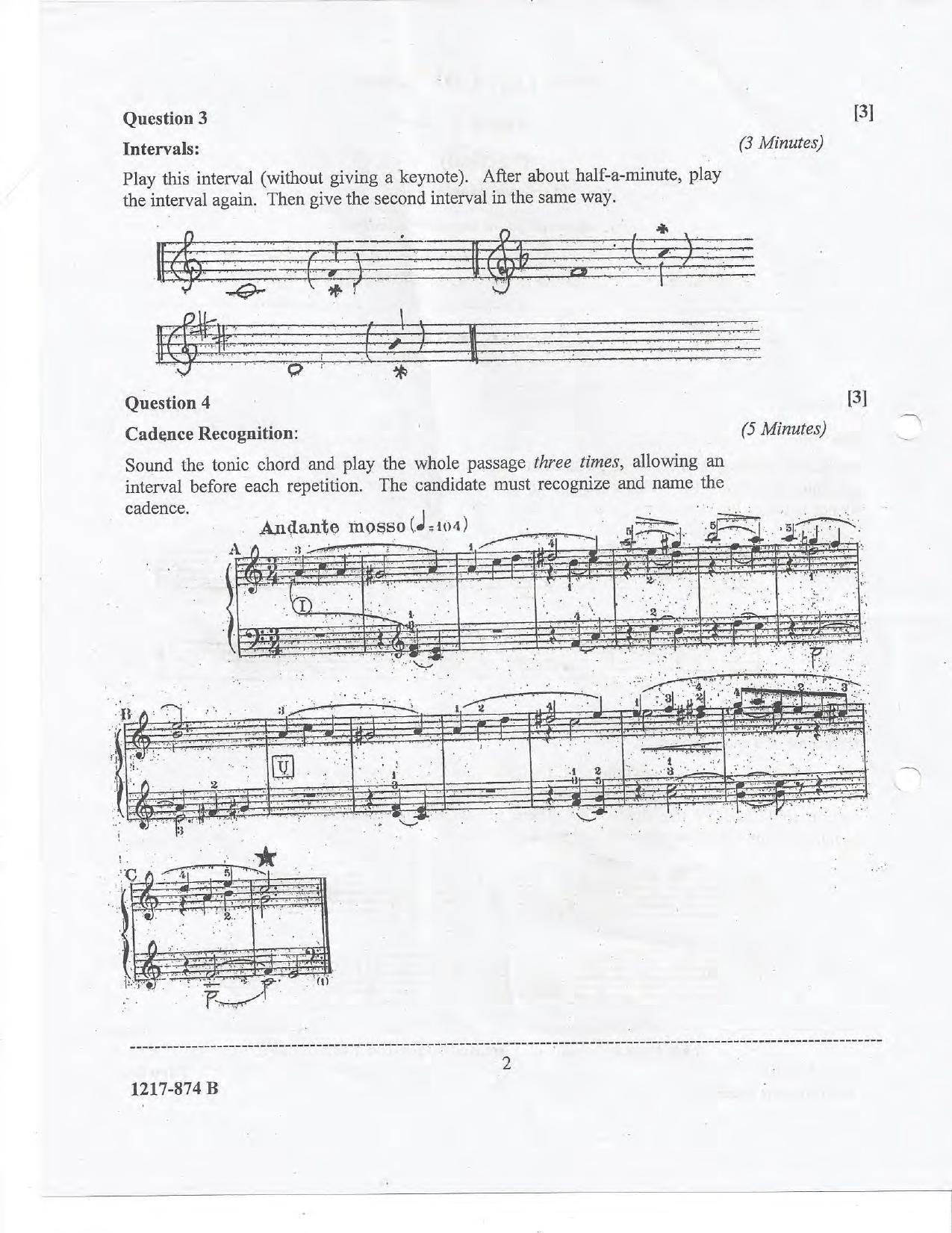 ISC Class 12 2017 WESTERN MUSIC - Paper 2 (Practicals) Question Paper - Page 2