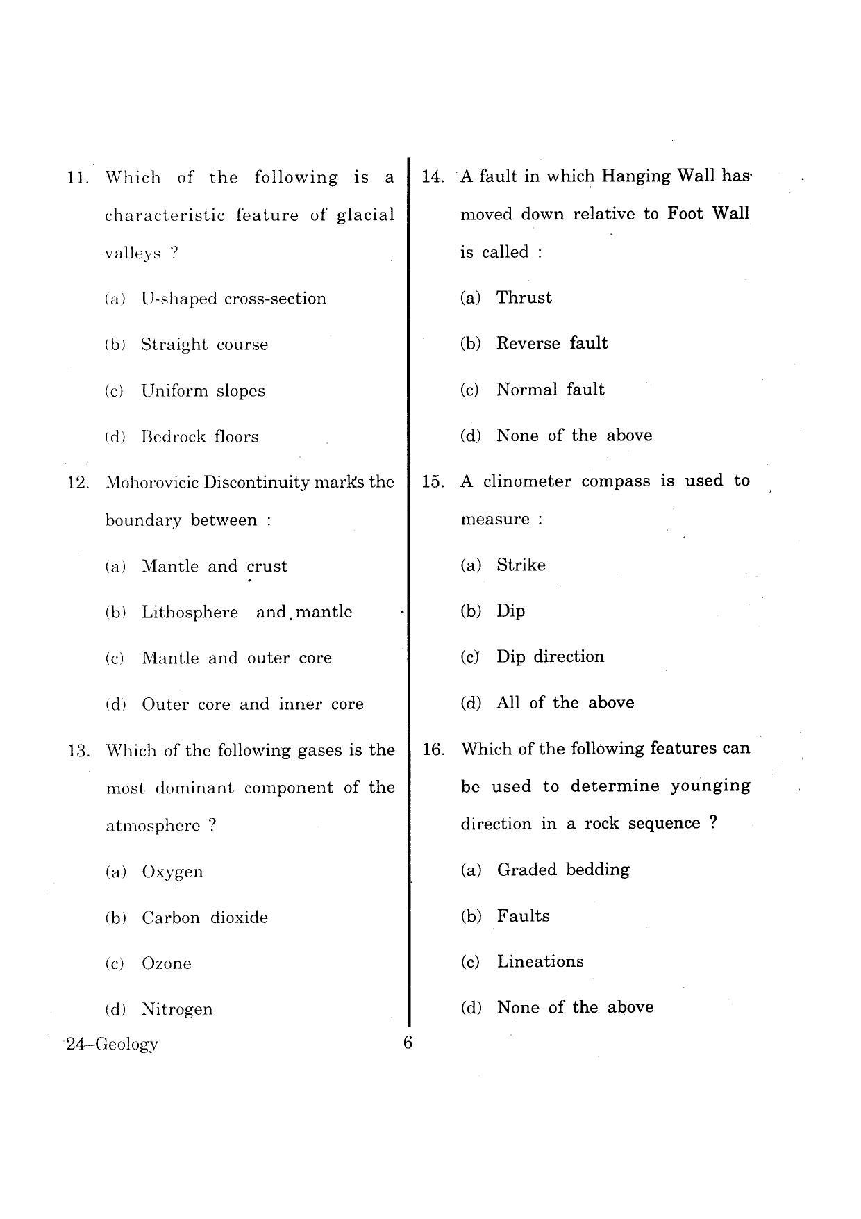URATPG Geology 2013 Question Paper - Page 7