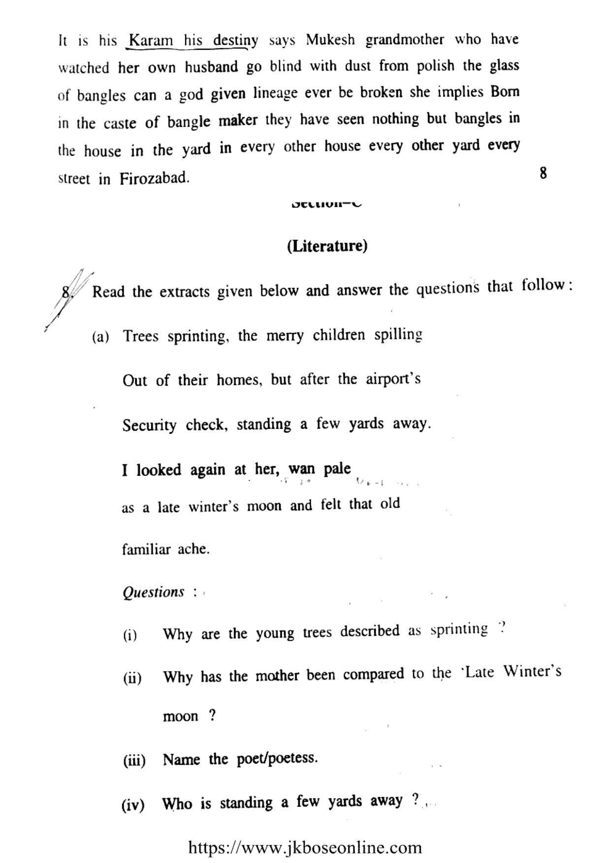 JKBOSE Class 12 English 5000-B Question Papers 2021 - Page 6