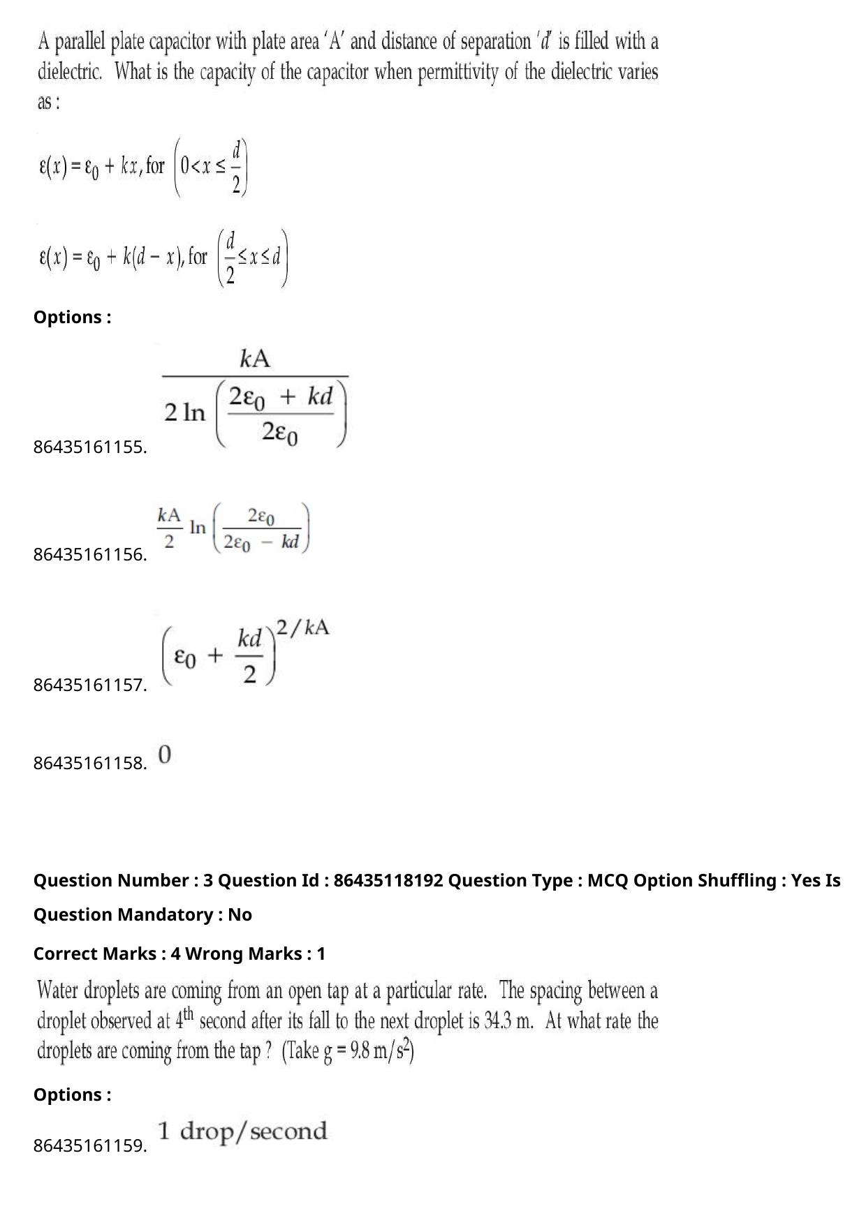 JEE Mains 2021: BTech (Shift 1) 25-07-2021 Question Paper - Page 3
