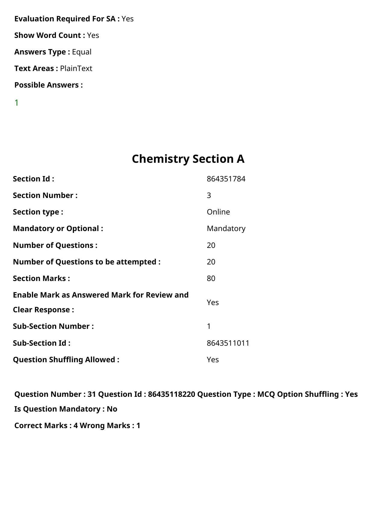 JEE Mains 2021: BTech (Shift 1) 25-07-2021 Question Paper - Page 23