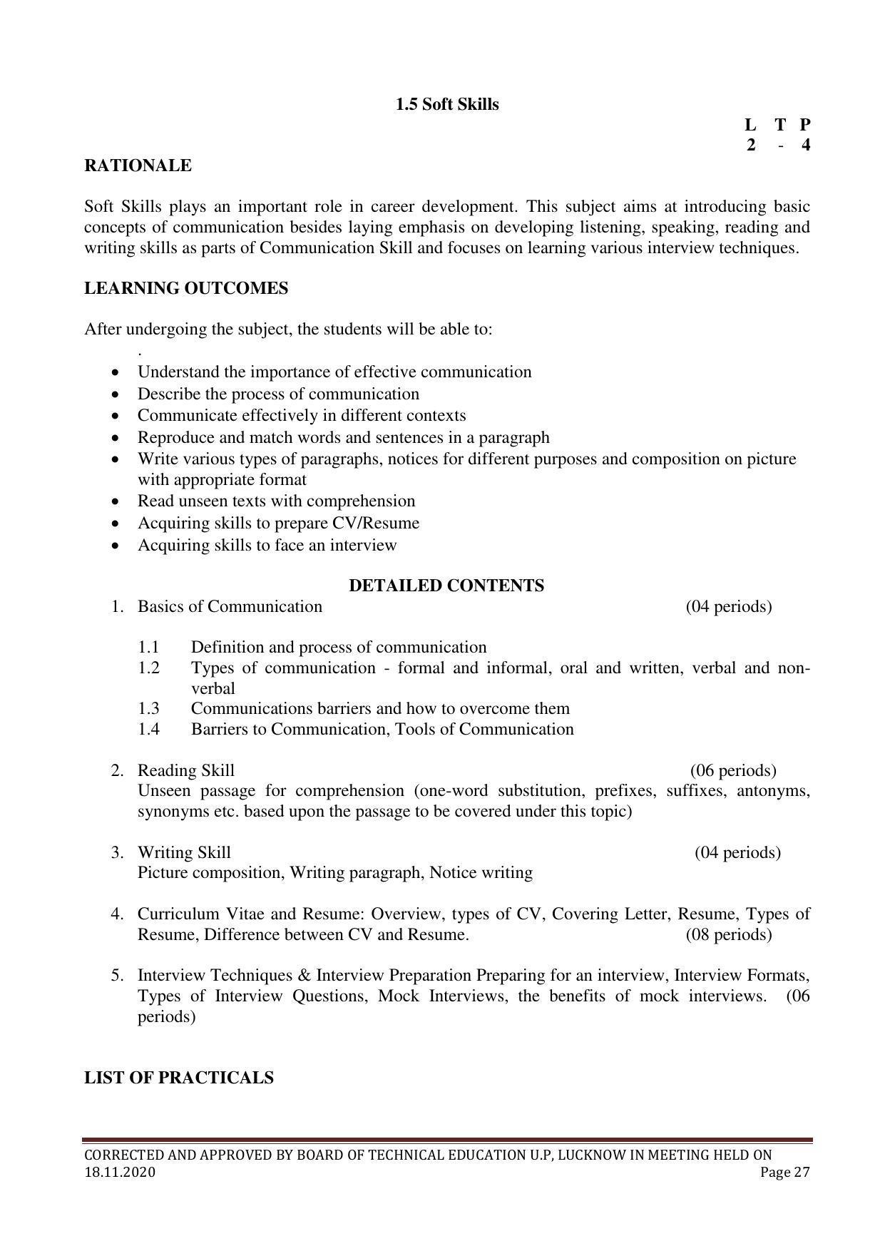 SYLLABUS FOR FIRST SEMESTER SESSION (2020-2021) - TWO SEMESTER POST GRADUATE DIPLOMA COURSE IN COMPUTER HARDWARE & NETWORKING - Page 27