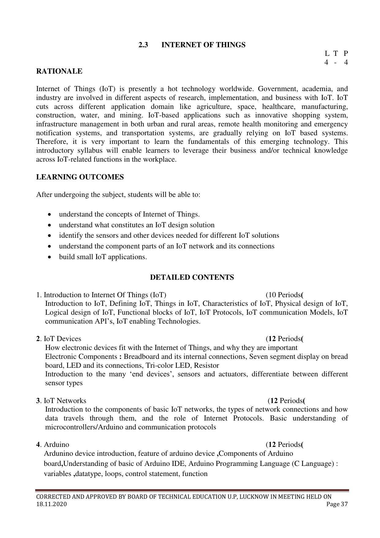 SYLLABUS FOR FIRST SEMESTER SESSION (2020-2021) - TWO SEMESTER POST GRADUATE DIPLOMA COURSE IN COMPUTER HARDWARE & NETWORKING - Page 37