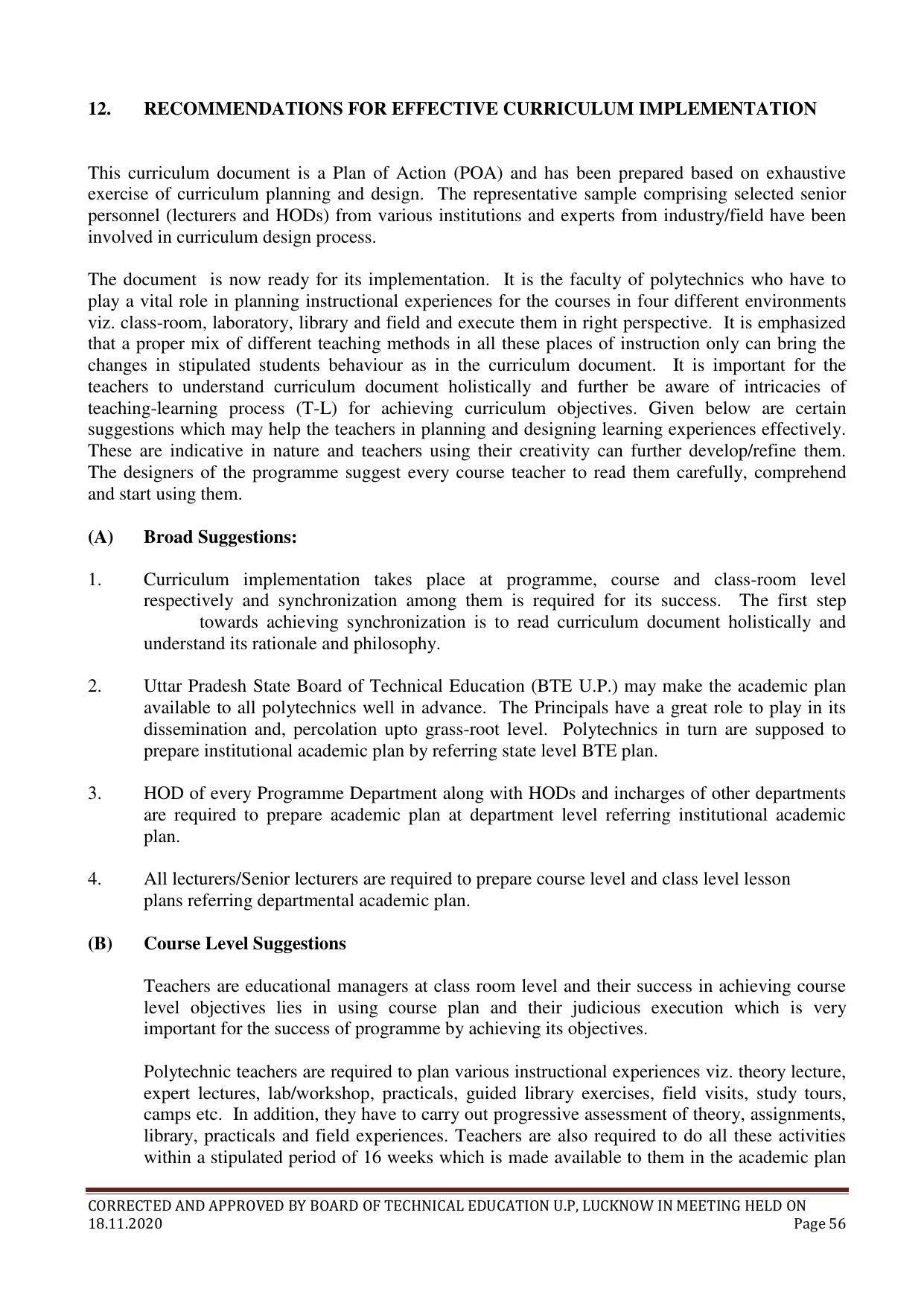 SYLLABUS FOR FIRST SEMESTER SESSION (2020-2021) - TWO SEMESTER POST GRADUATE DIPLOMA COURSE IN COMPUTER HARDWARE & NETWORKING - Page 56