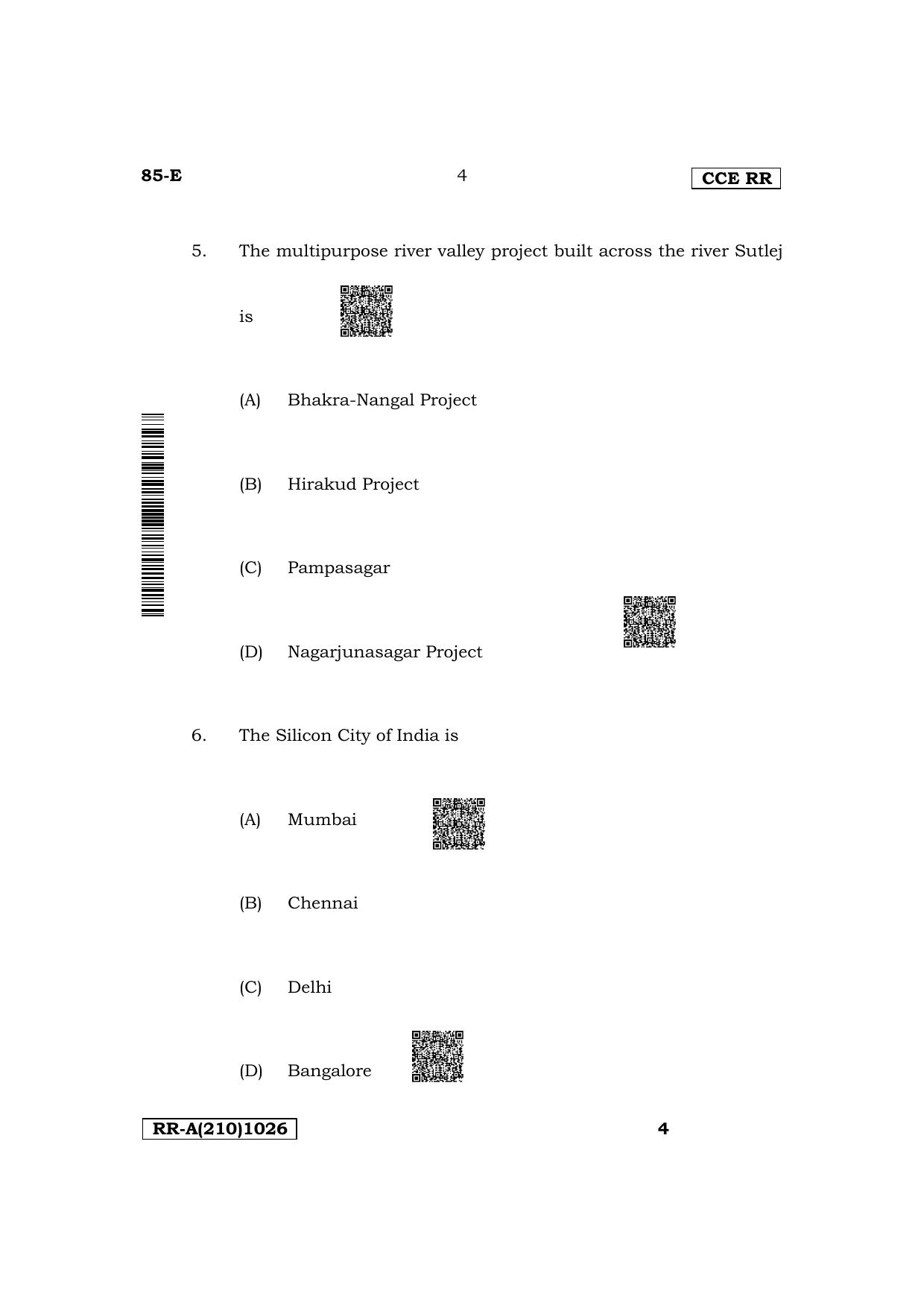 Karnataka SSLC Social Science (English Medium) Supplementary Exam Question Paper 2023 (A Version) - Page 4