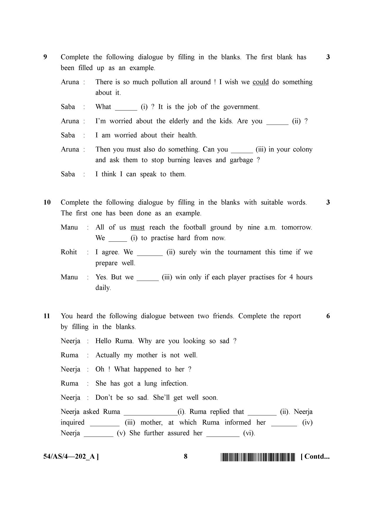 NIOS April 2017 Class 10 English Question Paper - Page 8