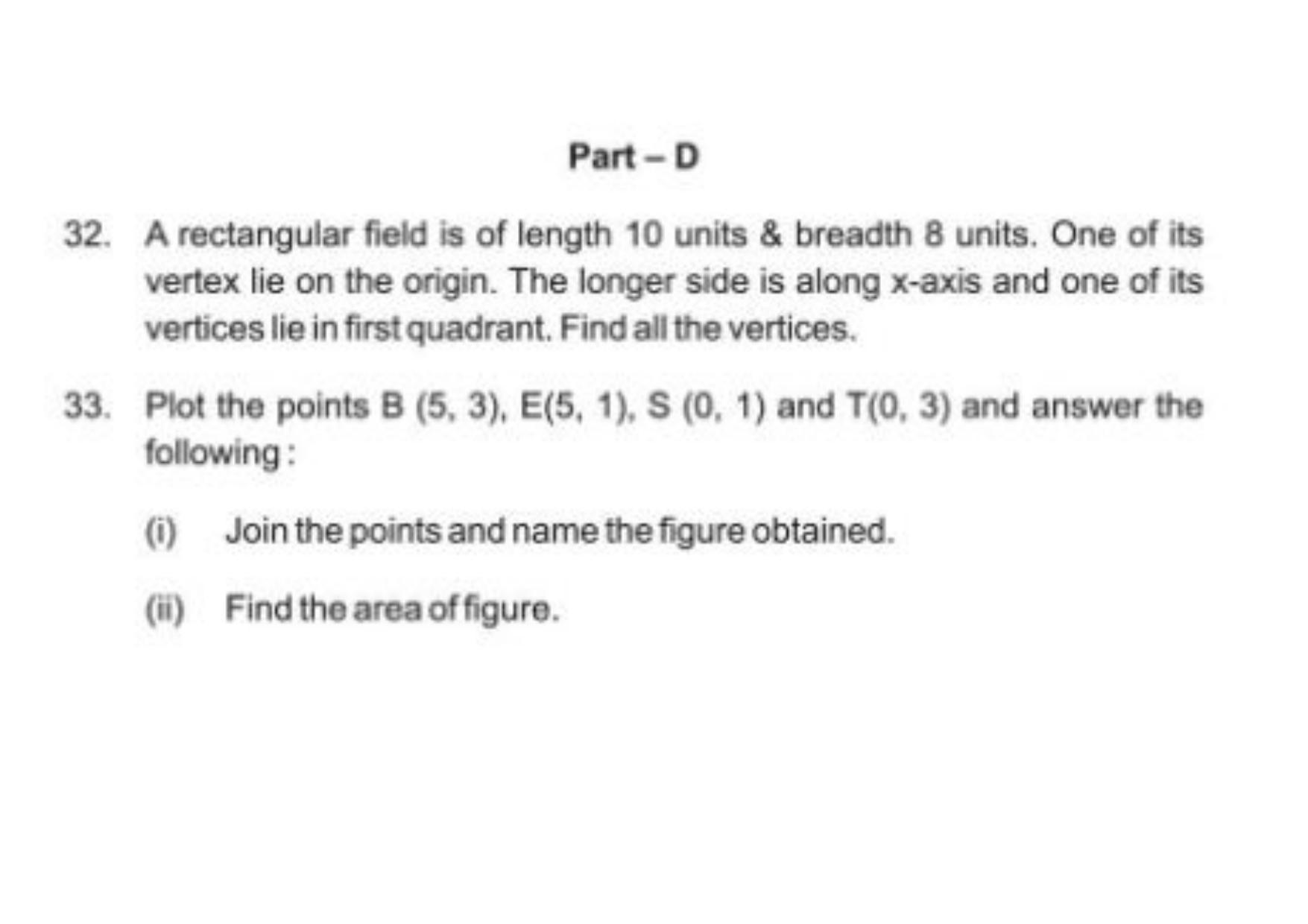 Class 9 Notes, Question & Practice Paper - Mathematics (Topic 3 : Coordinate Geometry) - Page 8