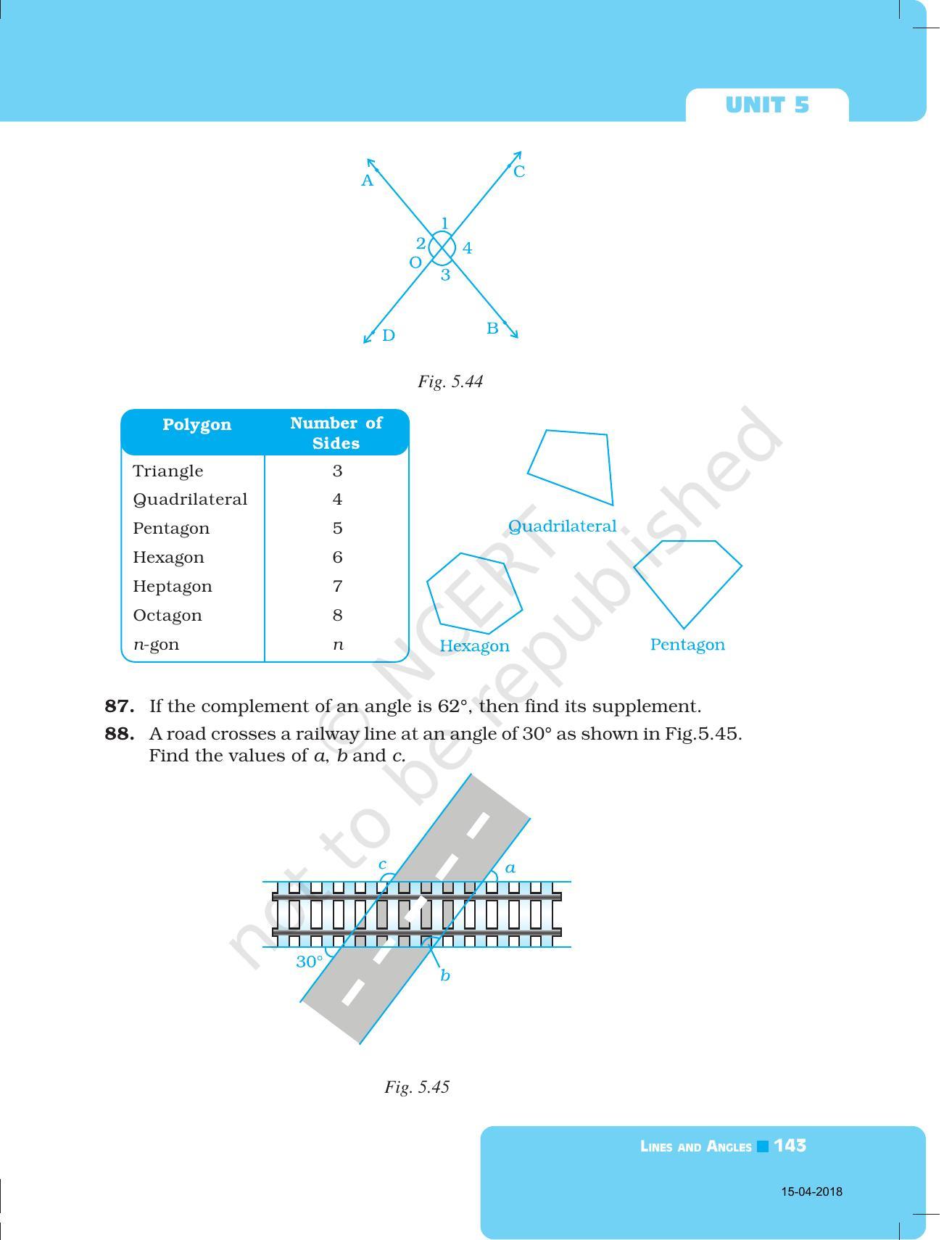 NCERT Exemplar Book for Class 7 Maths: Chapter 5- Lines and Angles - Page 24