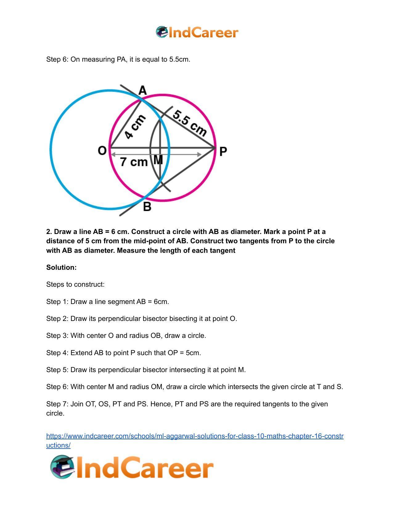 ML Aggarwal Solutions for Class 10 Maths Chapter 16- Constructions - Page 3
