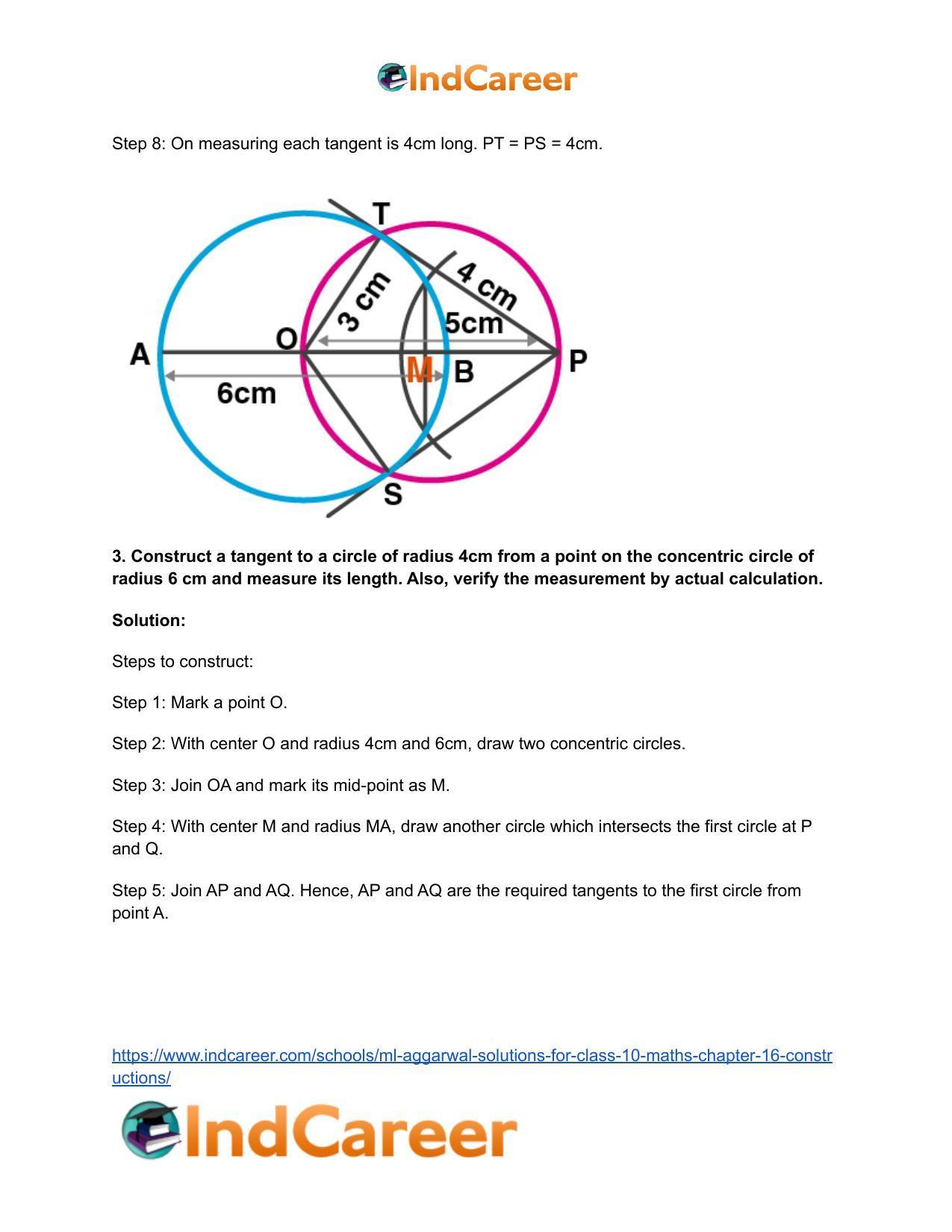ML Aggarwal Solutions for Class 10 Maths Chapter 16- Constructions - Page 4