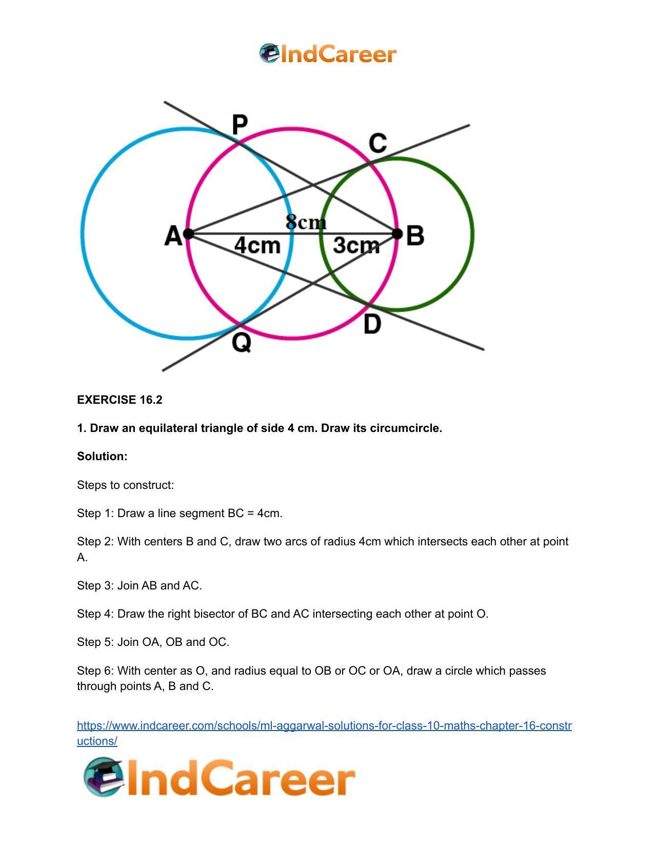 ML Aggarwal Solutions for Class 10 Maths Chapter 16- Constructions - Page 7