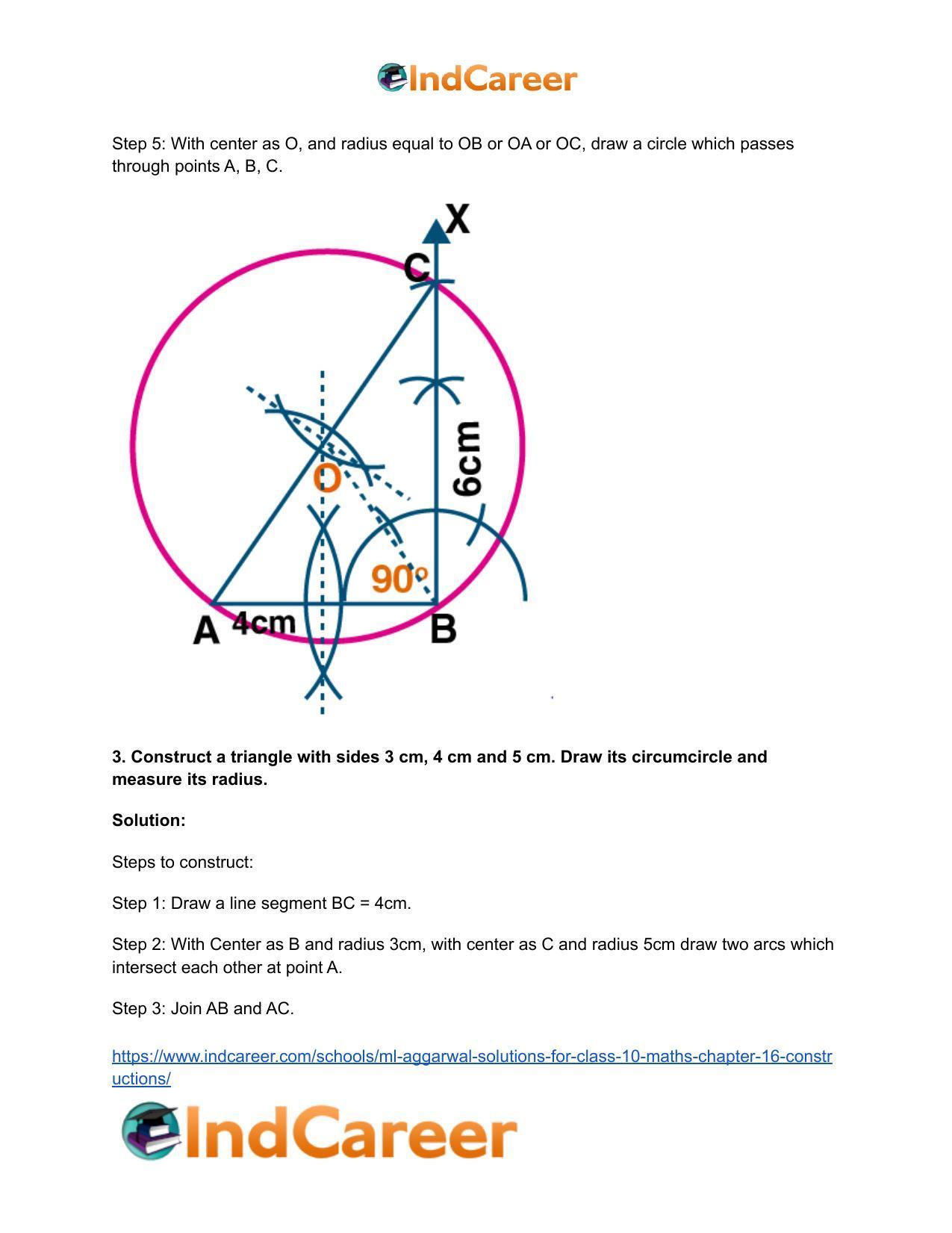 ML Aggarwal Solutions for Class 10 Maths Chapter 16- Constructions - Page 9