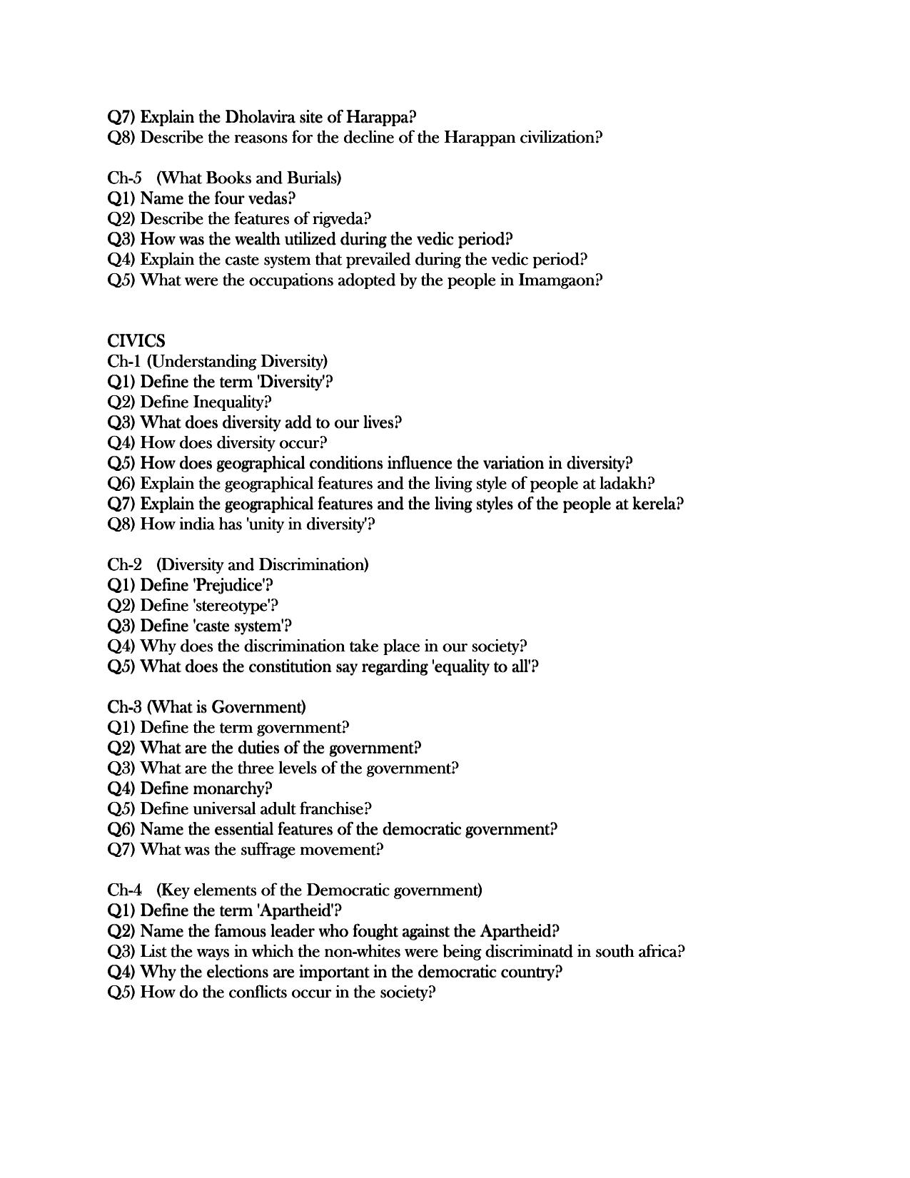 CBSE Worksheets for Class 6 Social Science Assignment 10 - Page 2