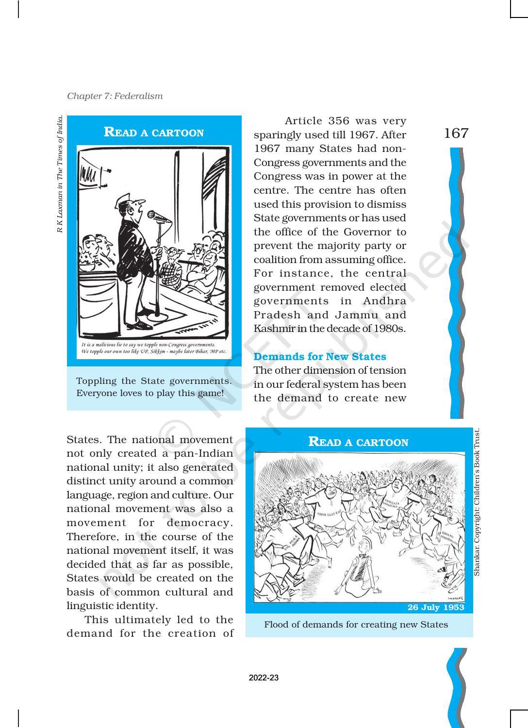 NCERT Book for Class 11 Political Science (Indian Constitution at Work) Chapter 7 Federalism - Page 18