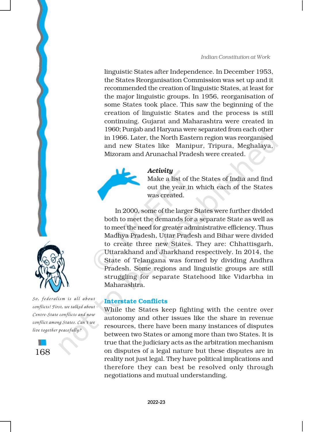 NCERT Book for Class 11 Political Science (Indian Constitution at Work) Chapter 7 Federalism - Page 19