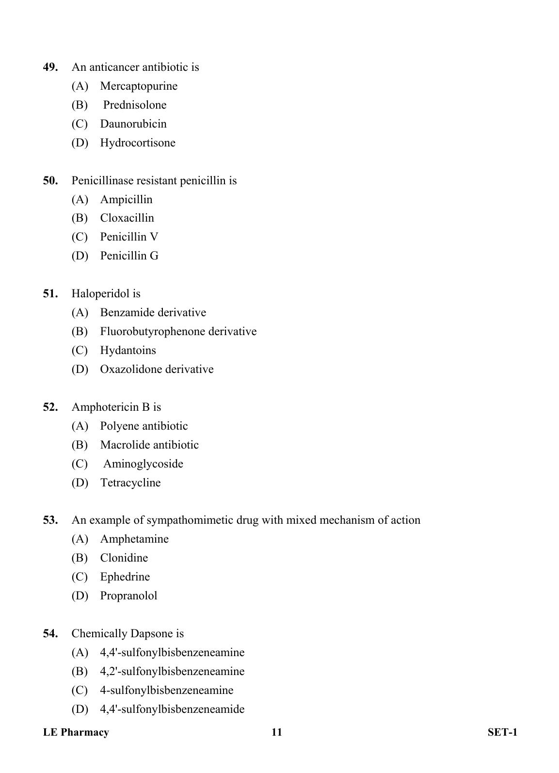 OJEE 2013 LE Pharm Question Paper - Page 10