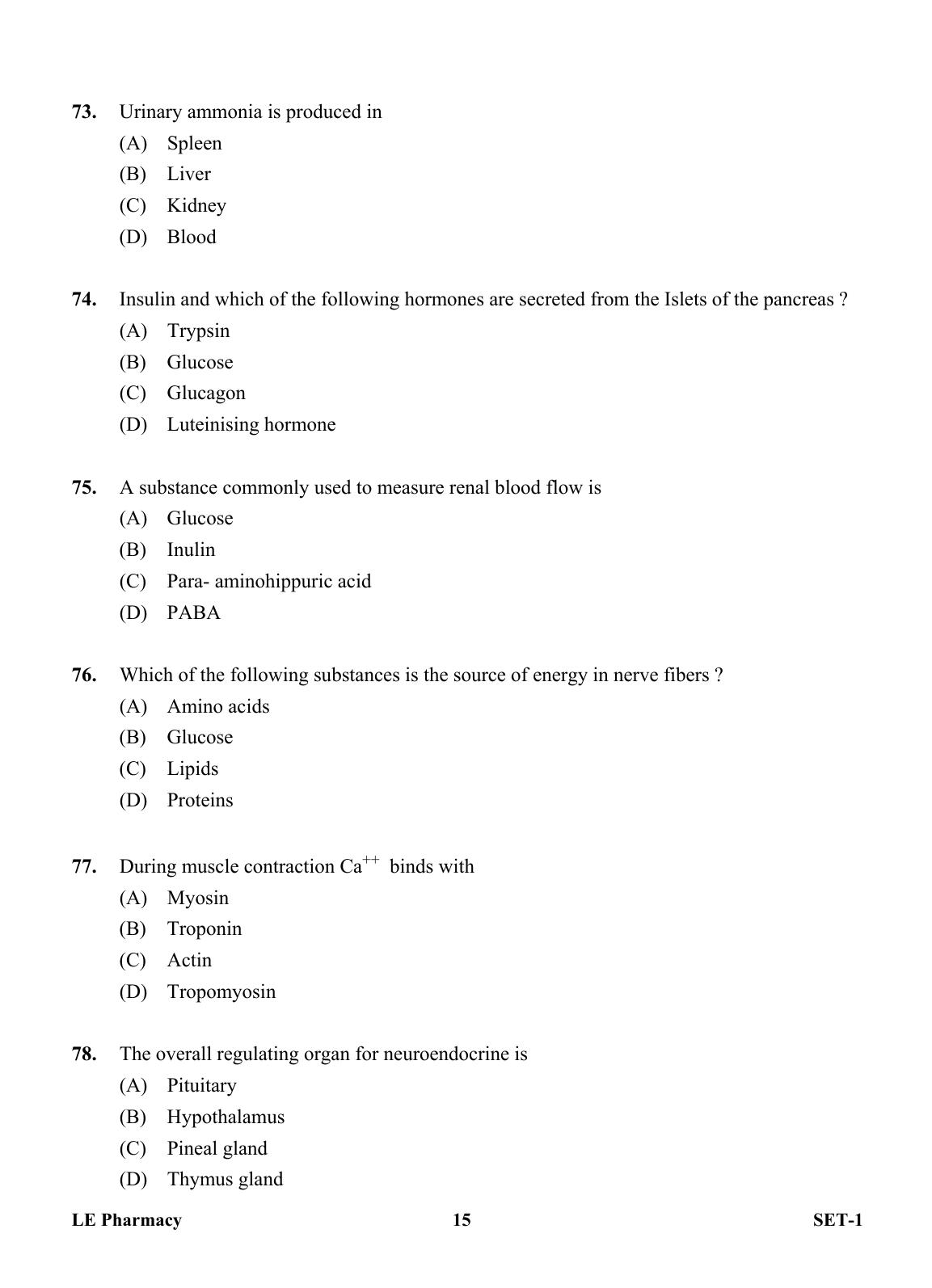 OJEE 2013 LE Pharm Question Paper - Page 14