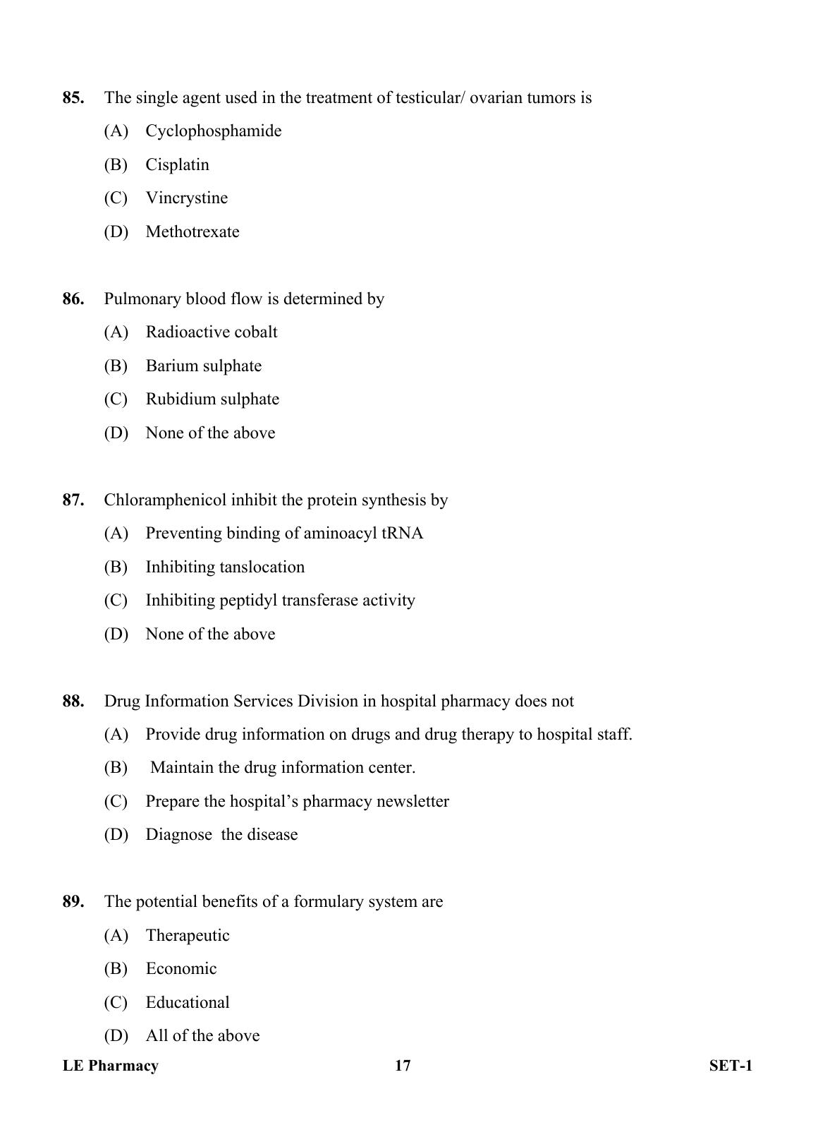 OJEE 2013 LE Pharm Question Paper - Page 16