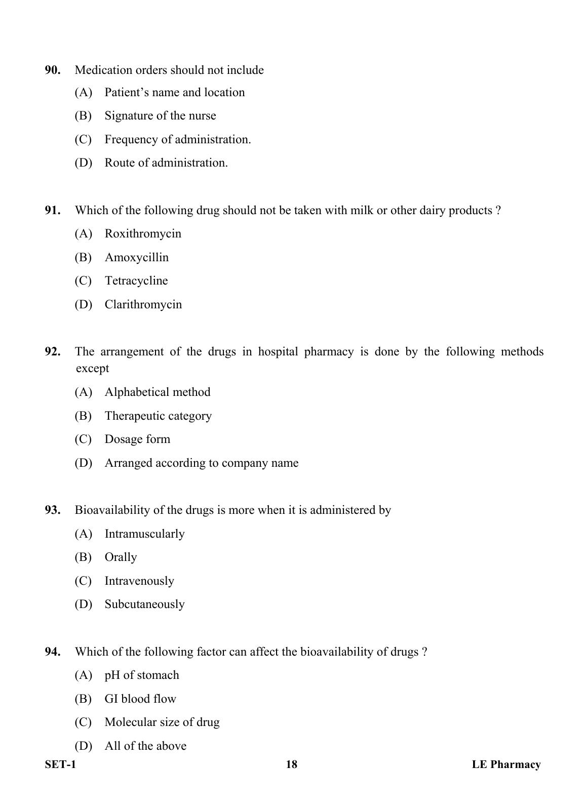 OJEE 2013 LE Pharm Question Paper - Page 17