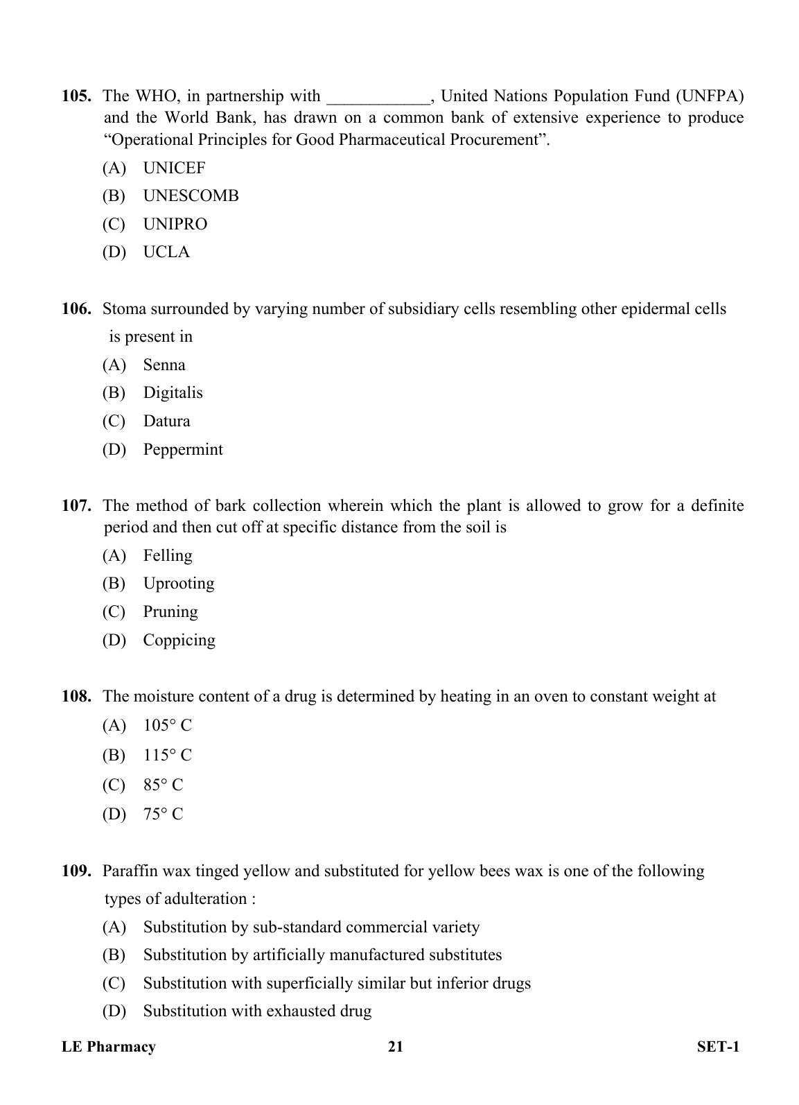 OJEE 2013 LE Pharm Question Paper - Page 20