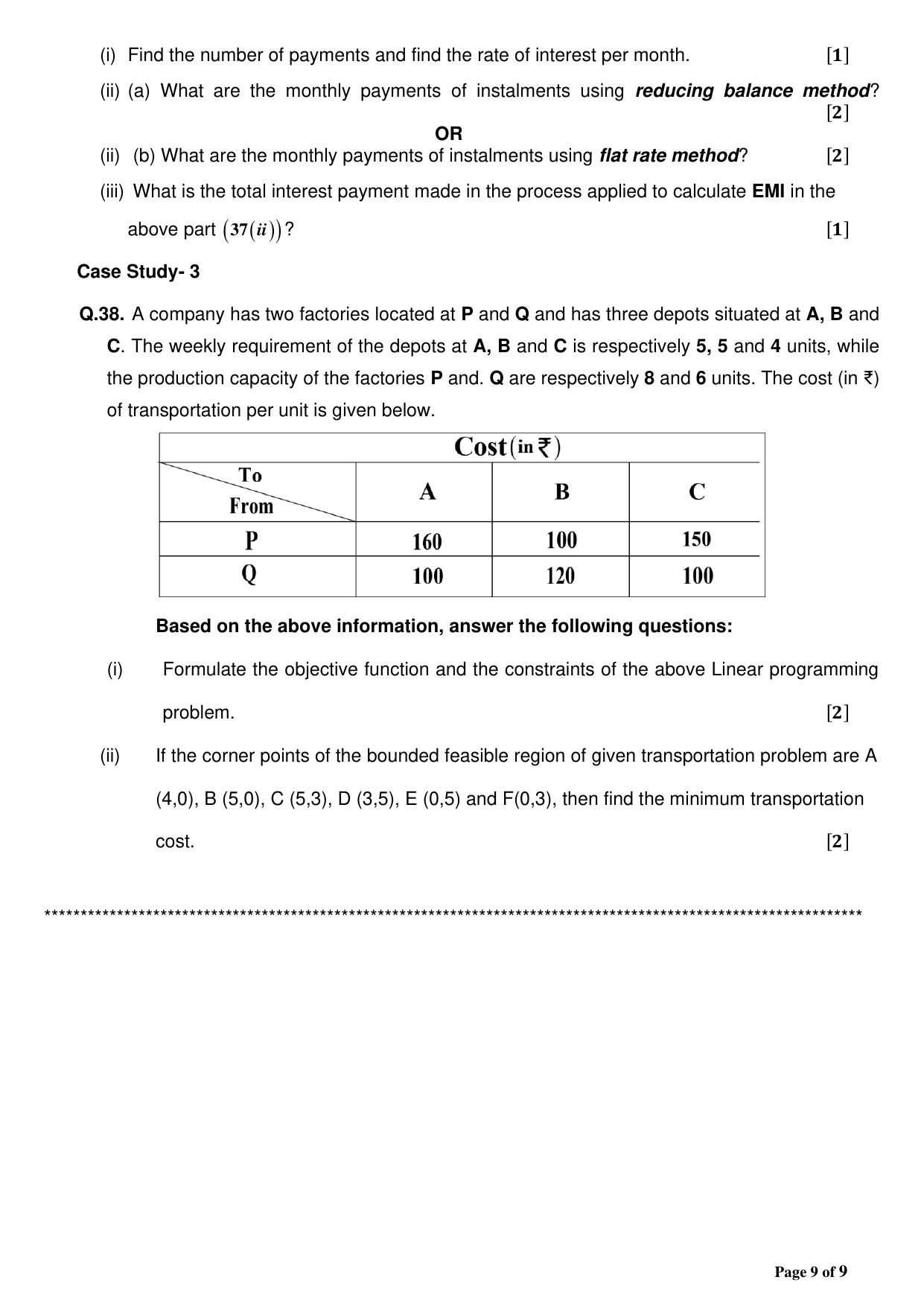 CBSE Class 12 Applied Mathematics (For Visually Impaired) Sample Question Paper 2024-25 - Page 9