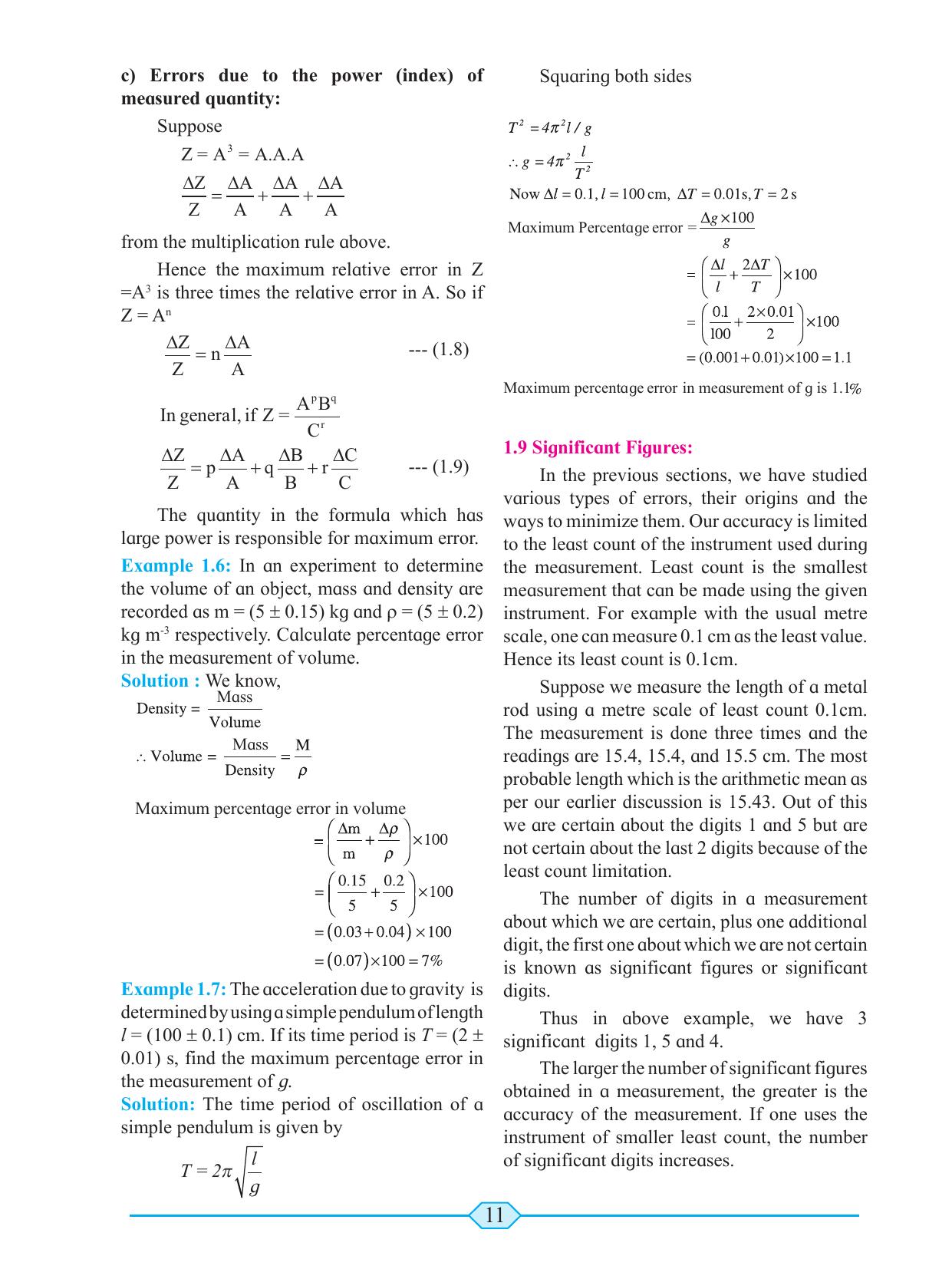 Maharashtra Board Class 11 Physics Textbook - Page 21