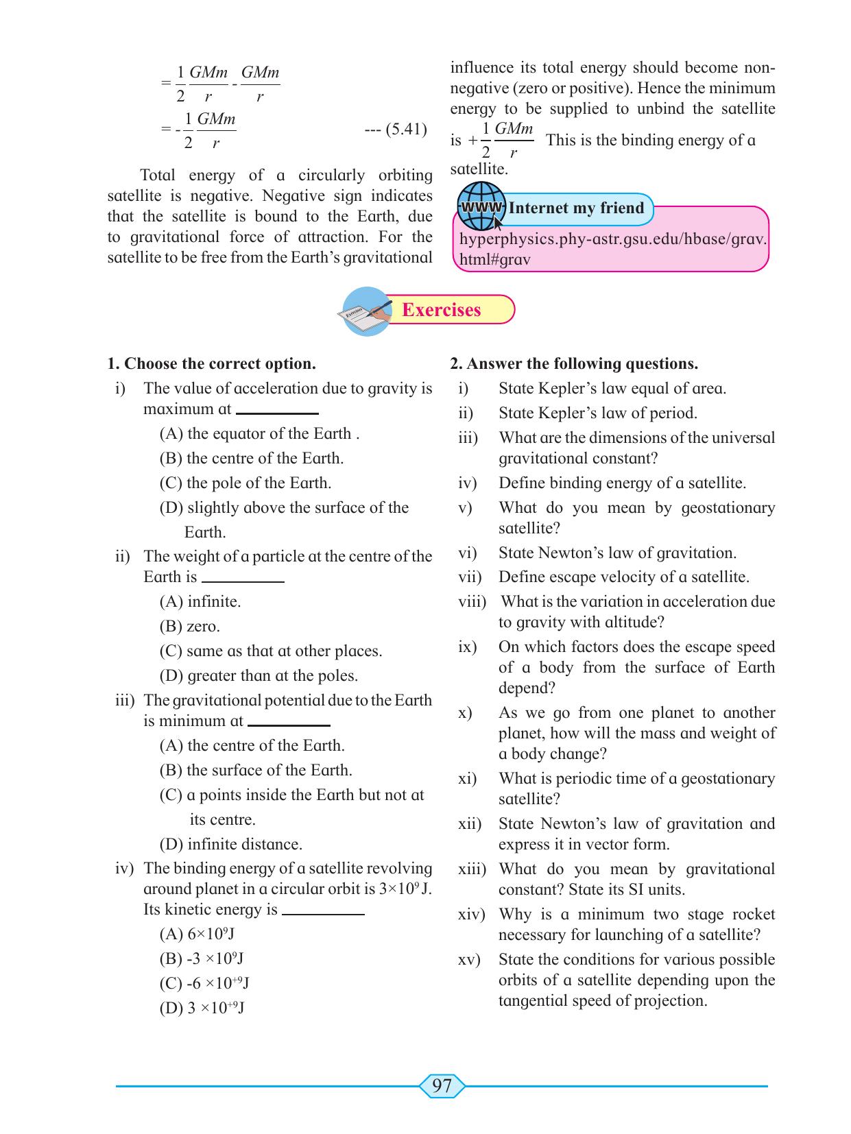 Maharashtra Board Class 11 Physics Textbook - Page 107