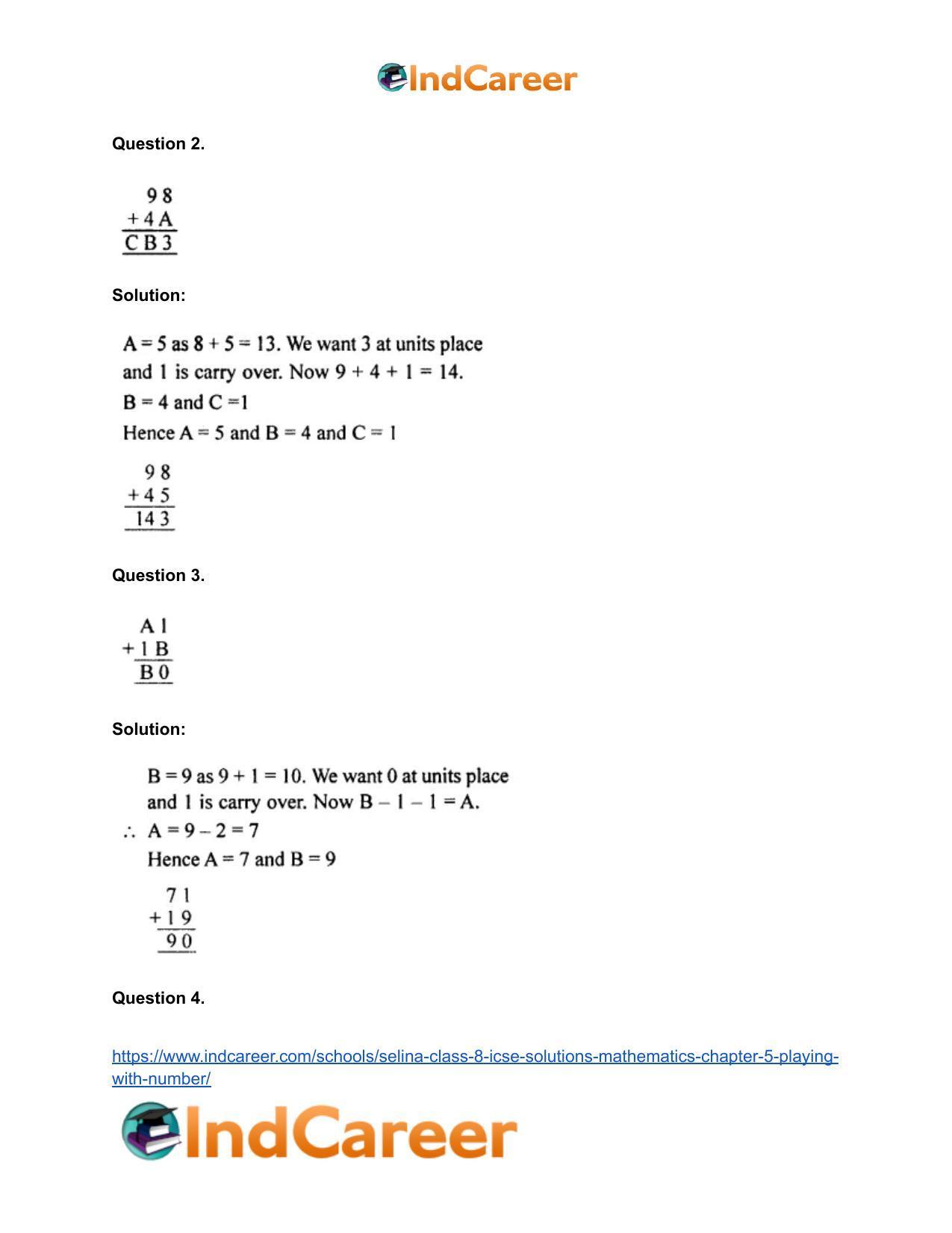 Selina Class 8 ICSE Solutions Mathematics : Chapter 5- Playing with Number - Page 11