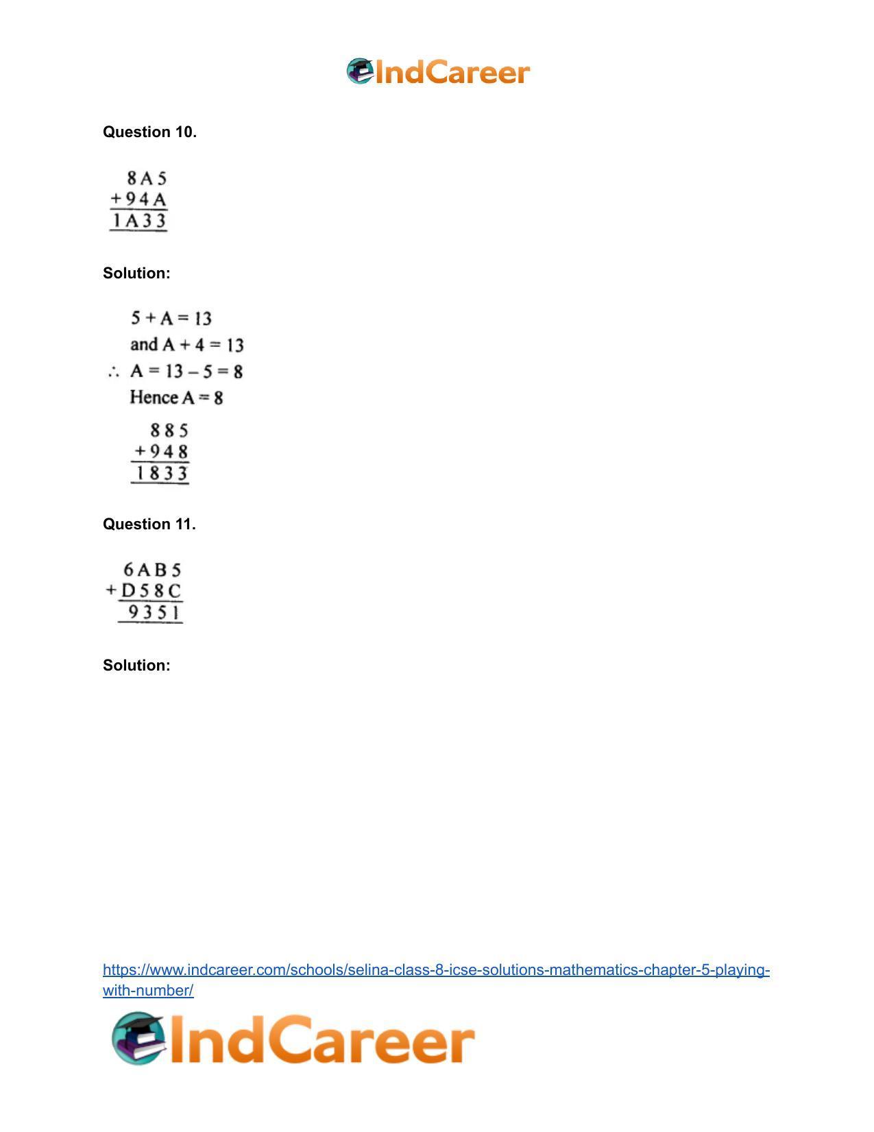 Selina Class 8 ICSE Solutions Mathematics : Chapter 5- Playing with Number - Page 15
