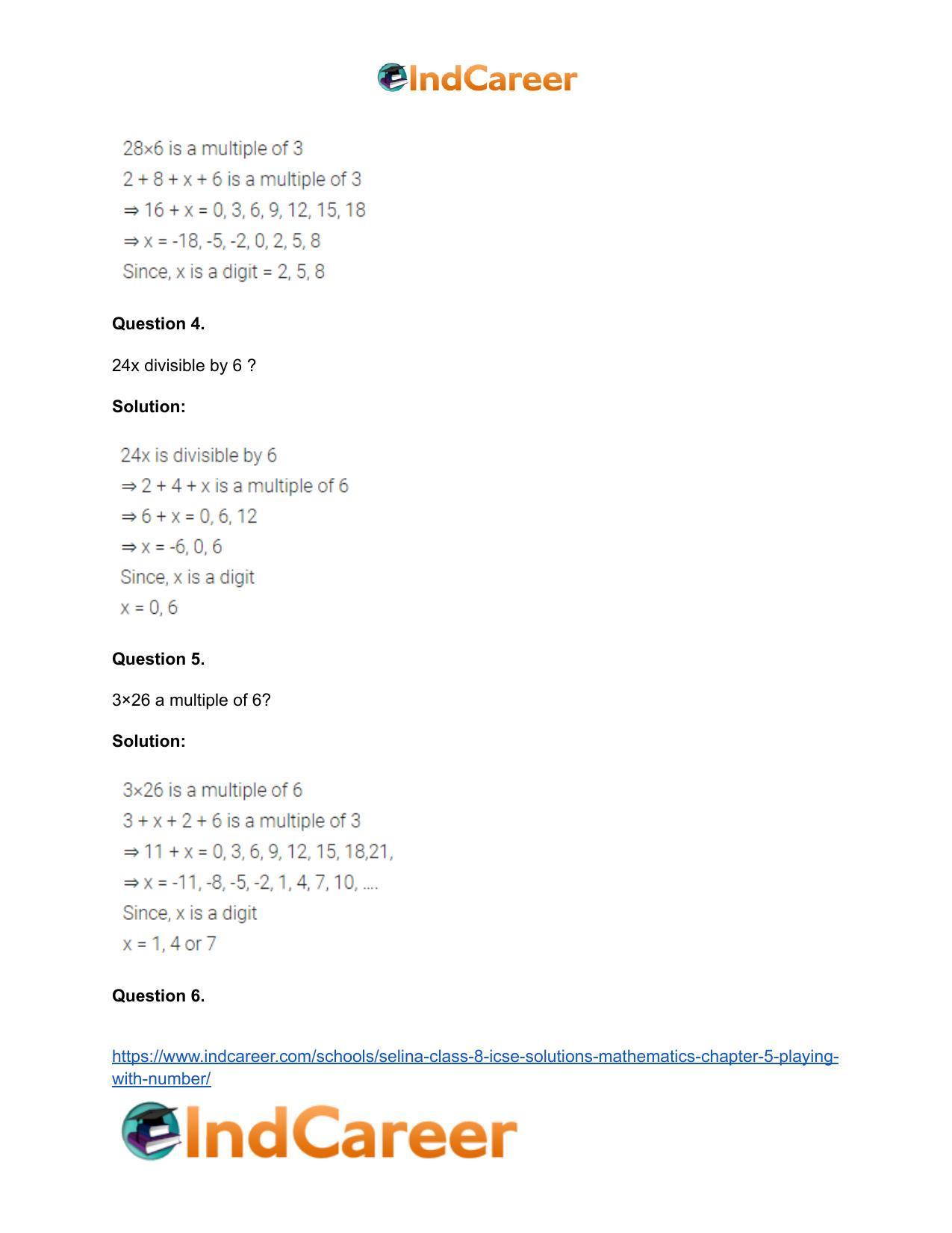 Selina Class 8 ICSE Solutions Mathematics : Chapter 5- Playing with Number - Page 20