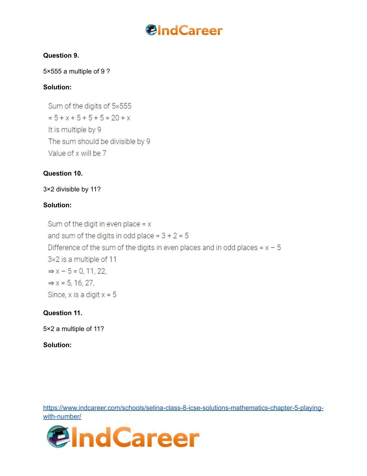 Selina Class 8 ICSE Solutions Mathematics : Chapter 5- Playing with Number - Page 22