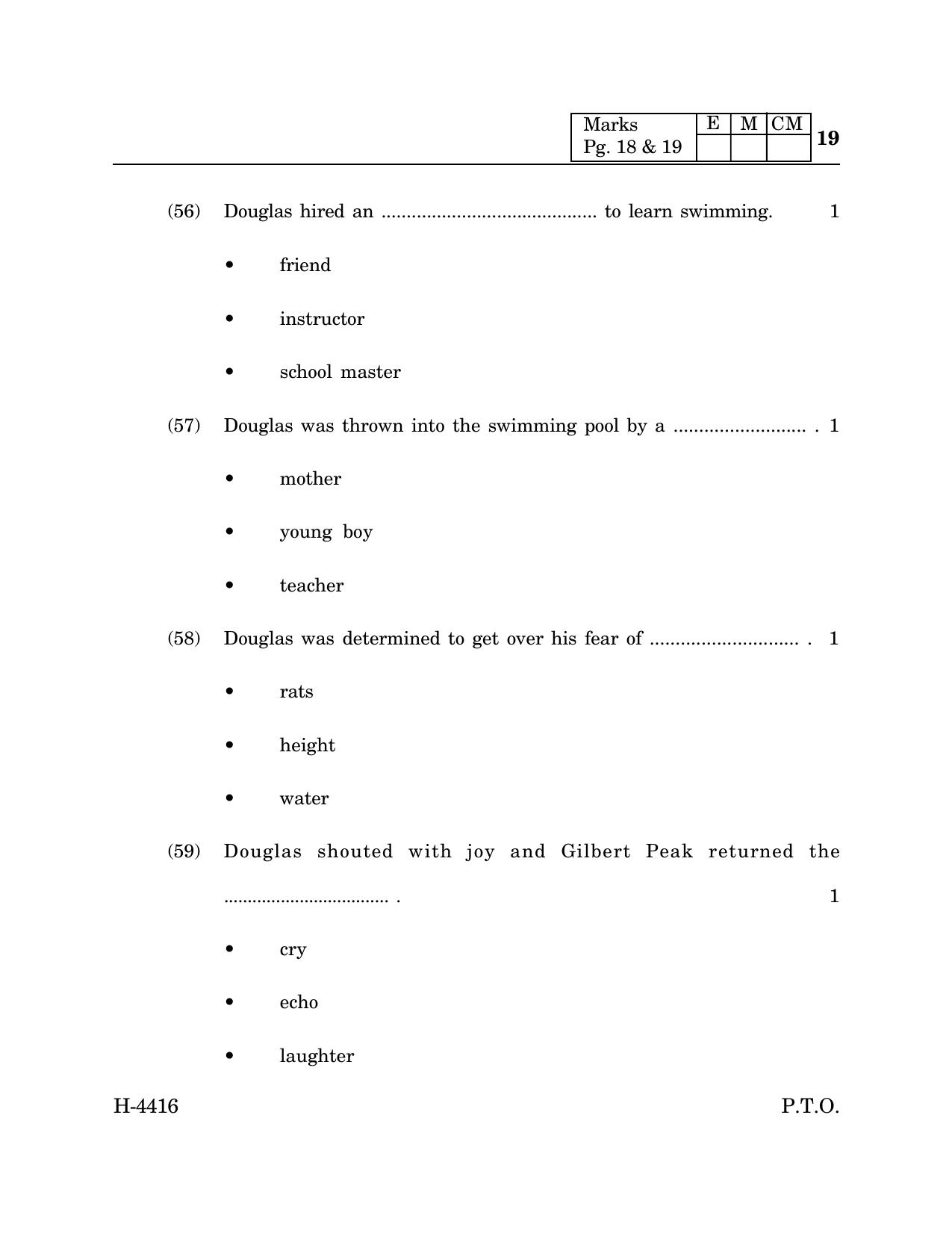 Goa Board Class 12 English I (CWSN) (March 2024) Question Paper - Page 19