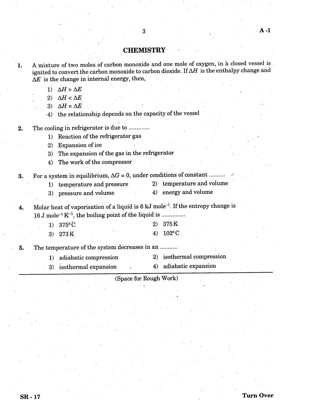 KCET Chemistry 2005 Question Papers - Page 3