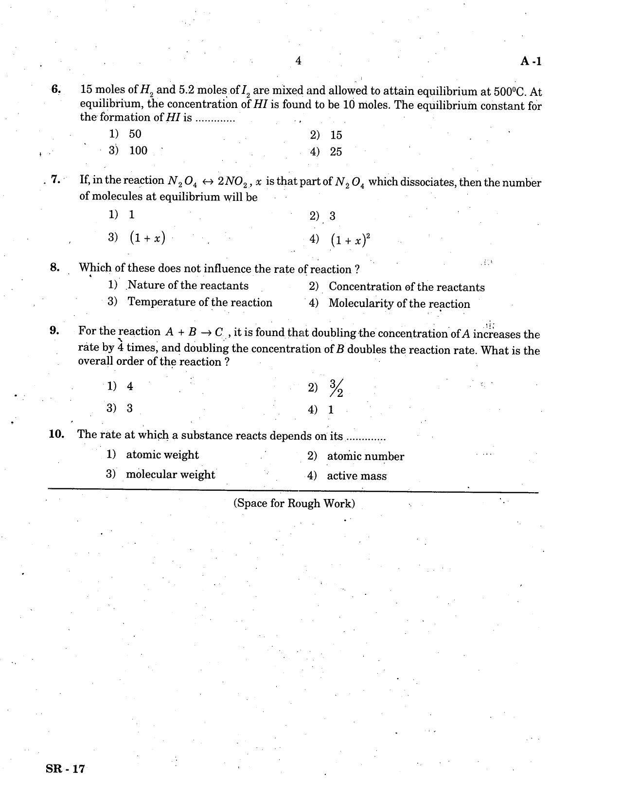 KCET Chemistry 2005 Question Papers - Page 4