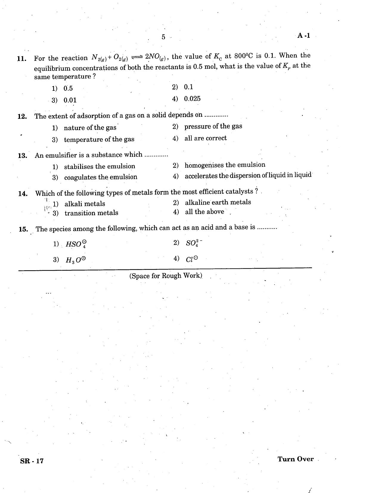 KCET Chemistry 2005 Question Papers - Page 5