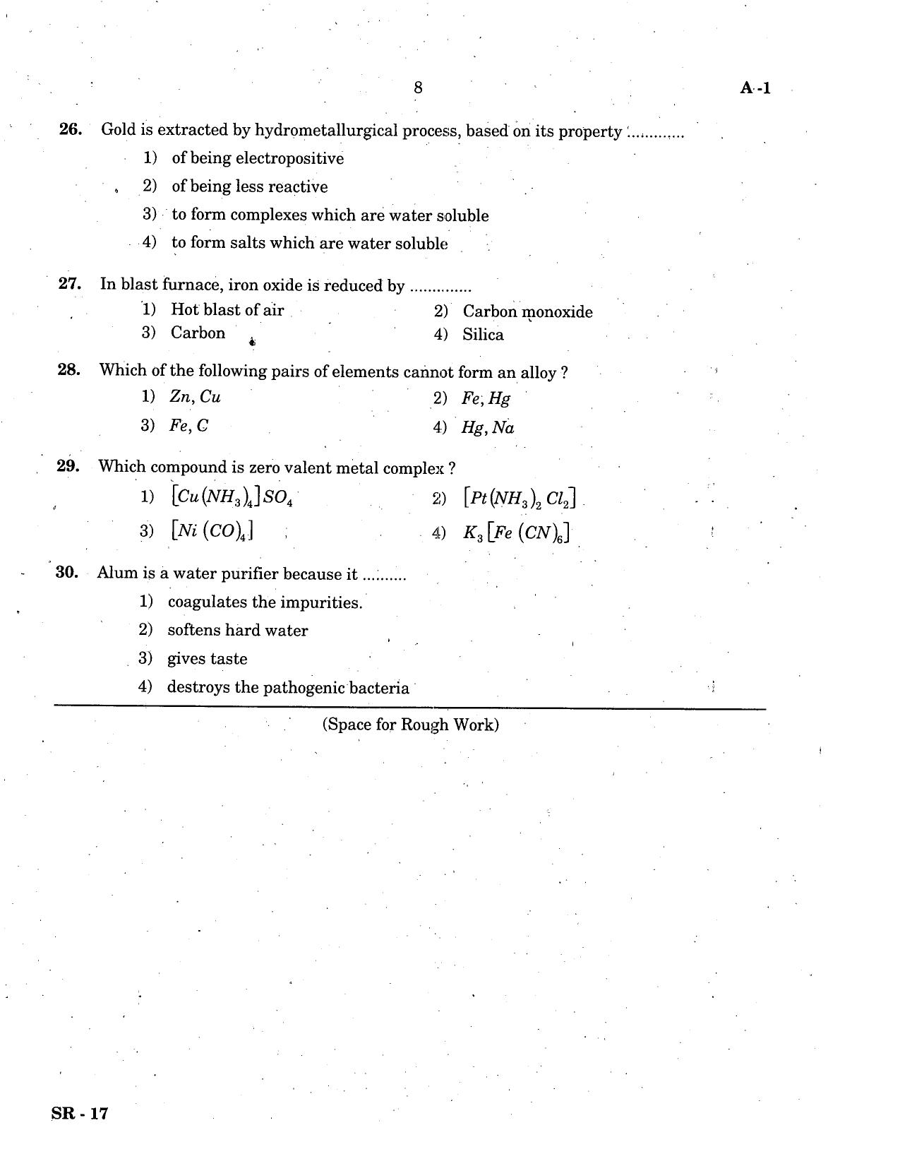 KCET Chemistry 2005 Question Papers - Page 8