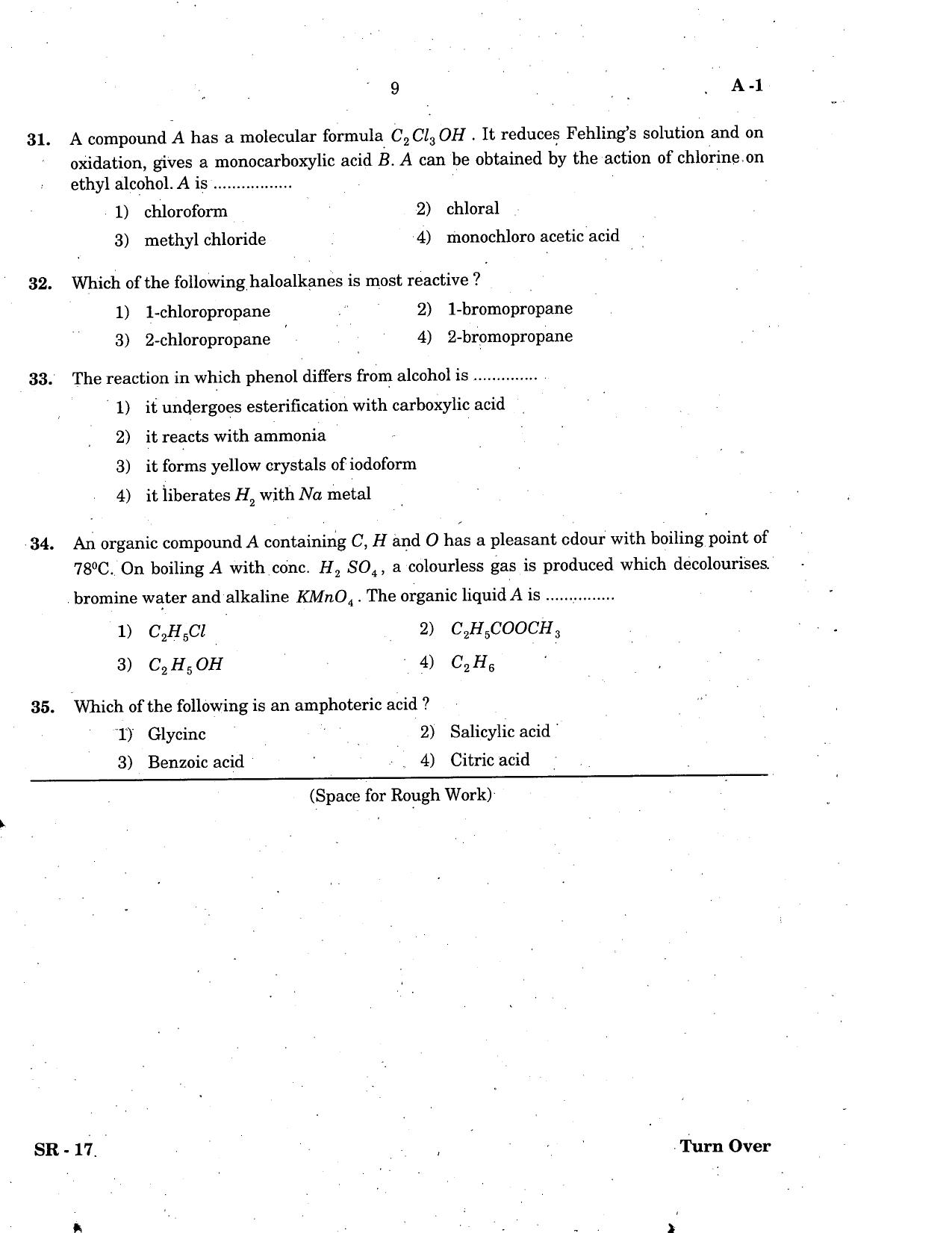 KCET Chemistry 2005 Question Papers - Page 9