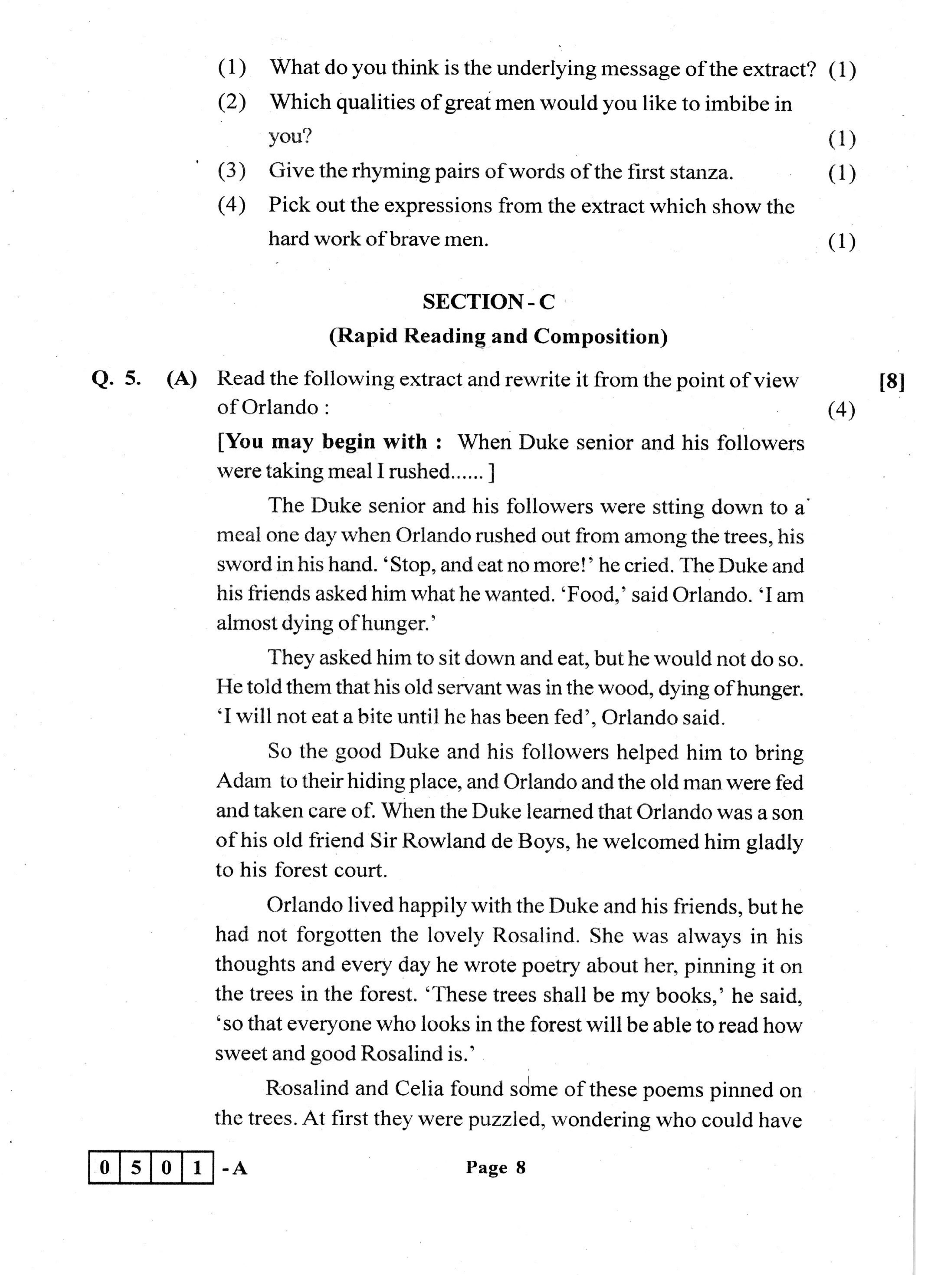 Maharashtra Board HSC Question Papers - 2018 - English - Page 9