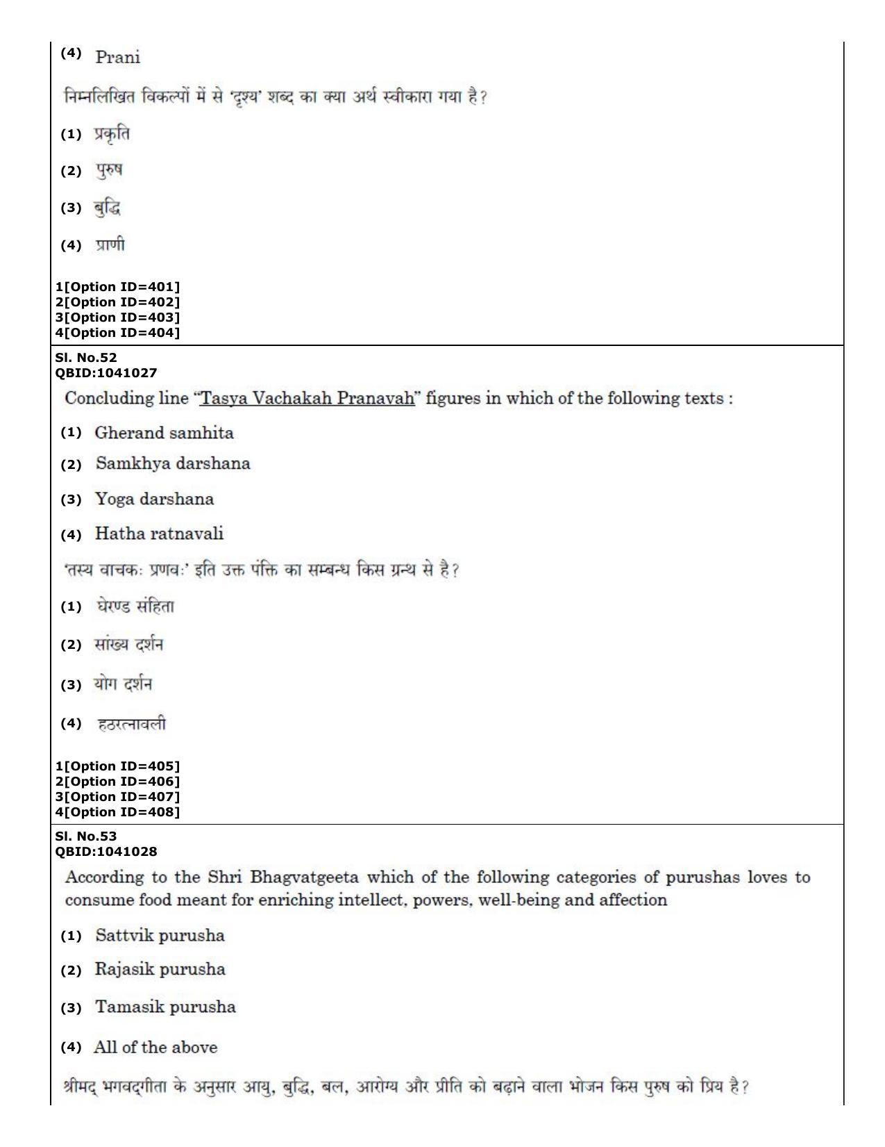CUET (PG) 2022: PGQP36 Yoga (01-09-2022) Question Paper - Page 28