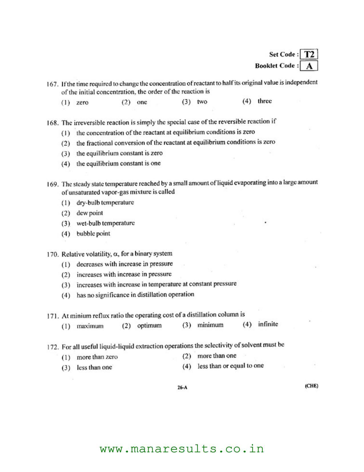 AP ECET 2016 Chemical Engineering Old Previous Question Papers - Page 23