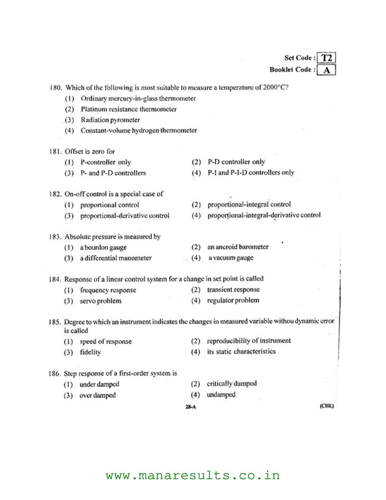 AP ECET 2016 Chemical Engineering Old Previous Question Papers - Page 25