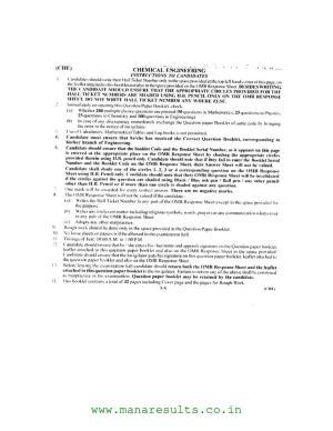 AP ECET 2016 Chemical Engineering Old Previous Question Papers