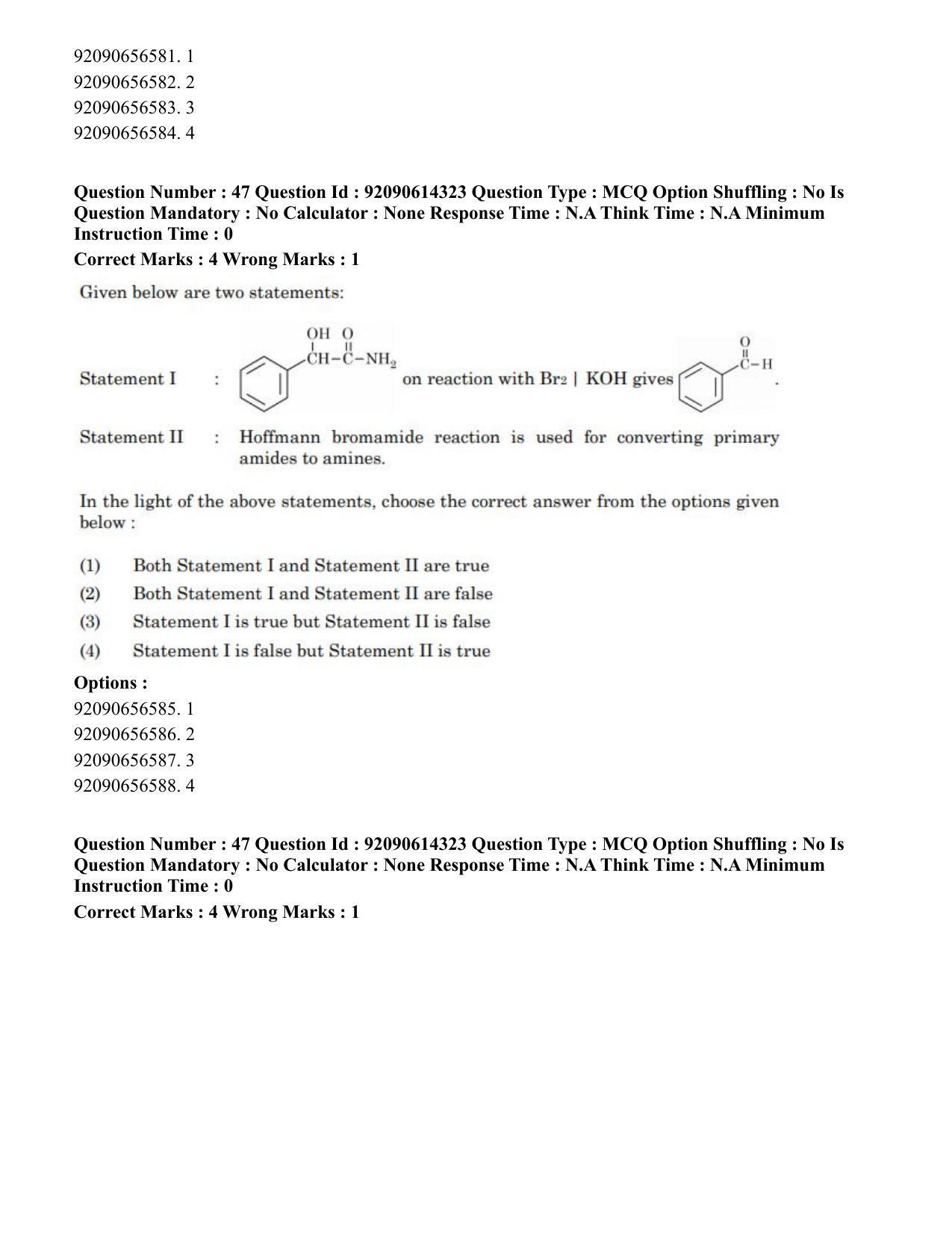CUET PG 2023: SCQP22 – Nanoscience/Integrative Biosciences(Eng)-Shift 2 (12-06-2023) Question Paper - Page 46