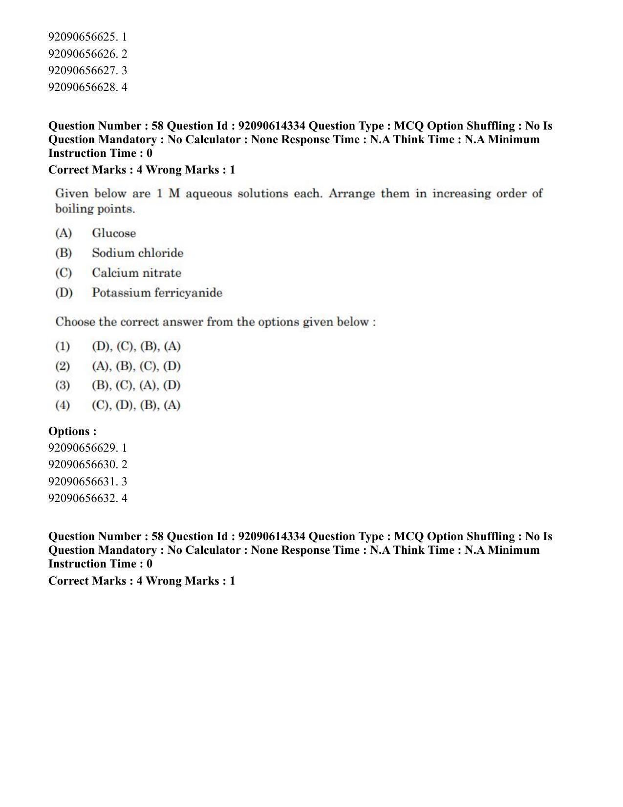 CUET PG 2023: SCQP22 – Nanoscience/Integrative Biosciences(Eng)-Shift 2 (12-06-2023) Question Paper - Page 60